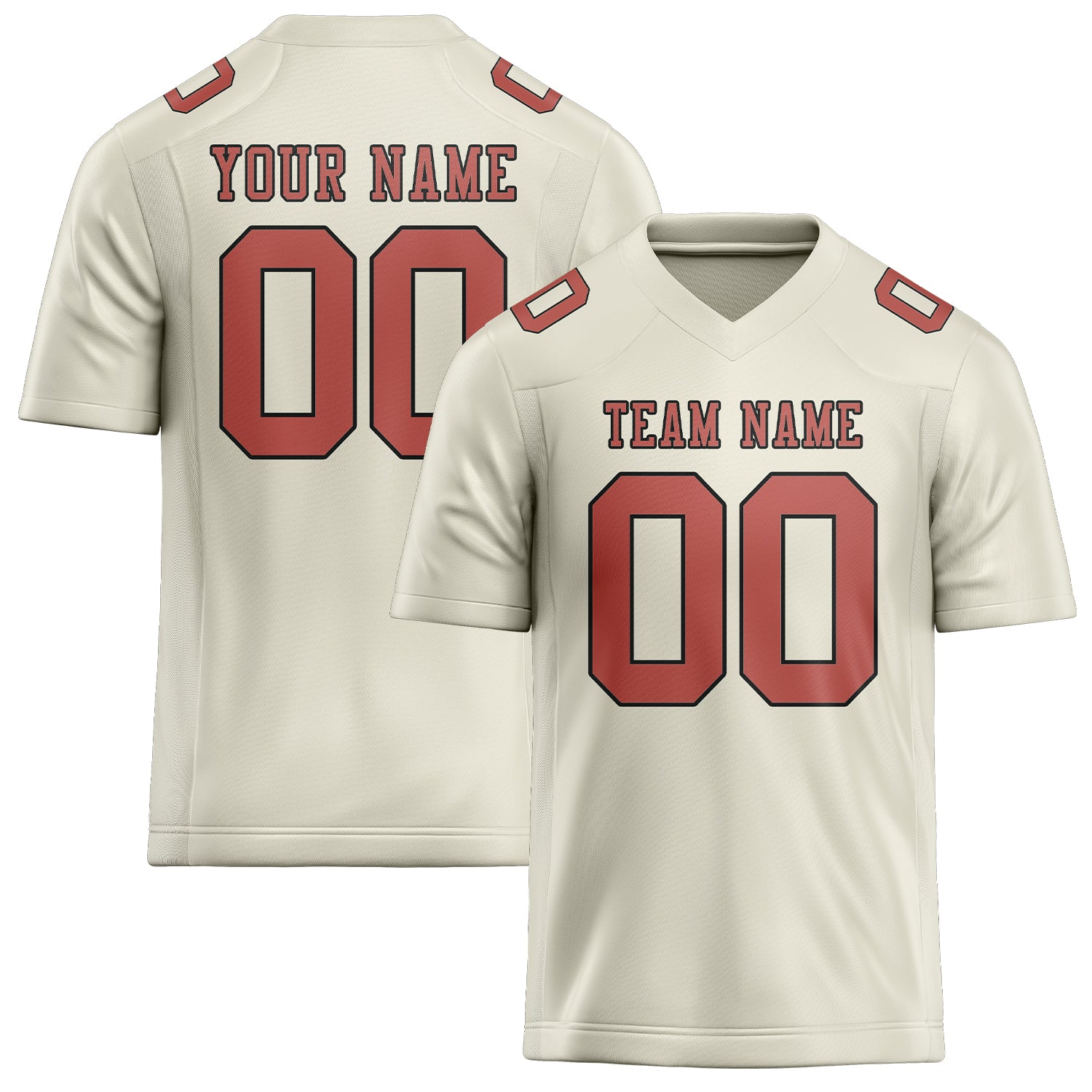 Maillot de rugby personnalisé beige cuivré rose