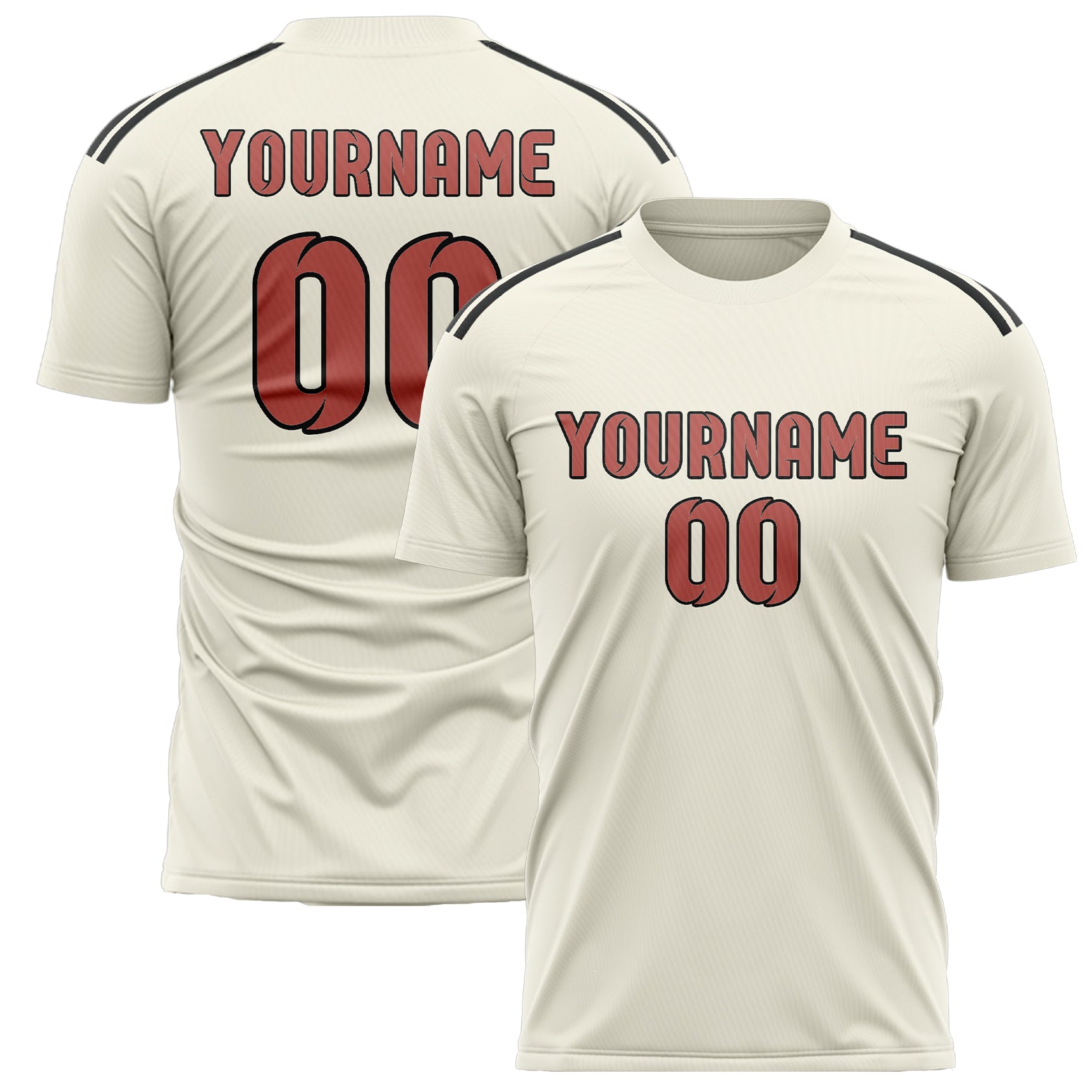 Benutzerdefiniertes Professionelles Beige Kupferrose Fußballtrikot