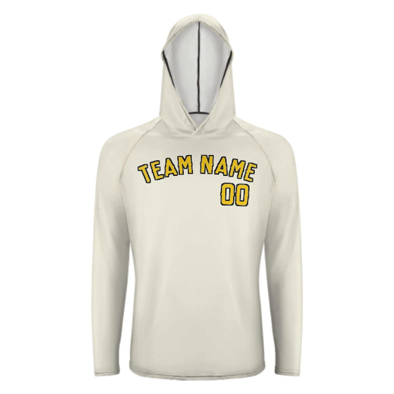 Maßgeschneidertes Beige Gold UV-Hoodie