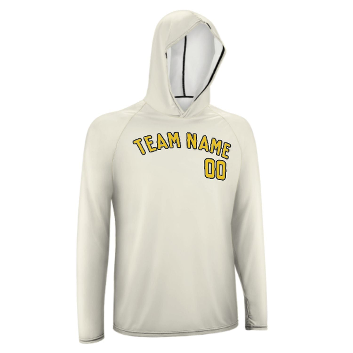 Maßgeschneidertes Beige Gold UV-Hoodie