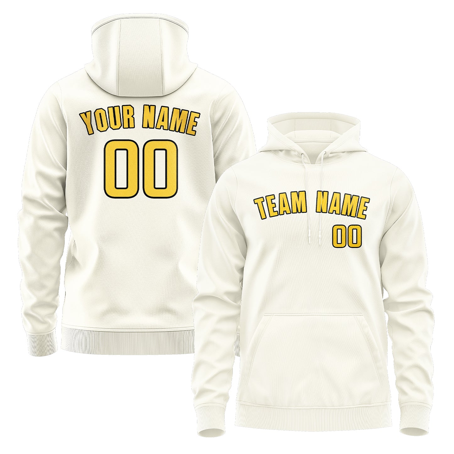 Maßgeschneidertes Beige Gold Hoodie