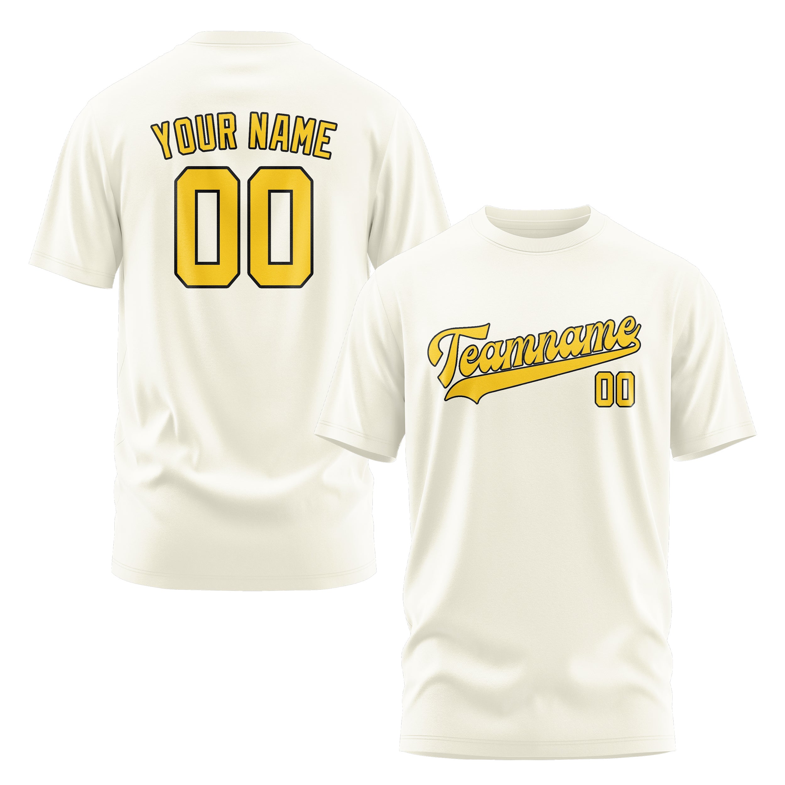 Maßgeschneidertes Beige Gold T-Shirt