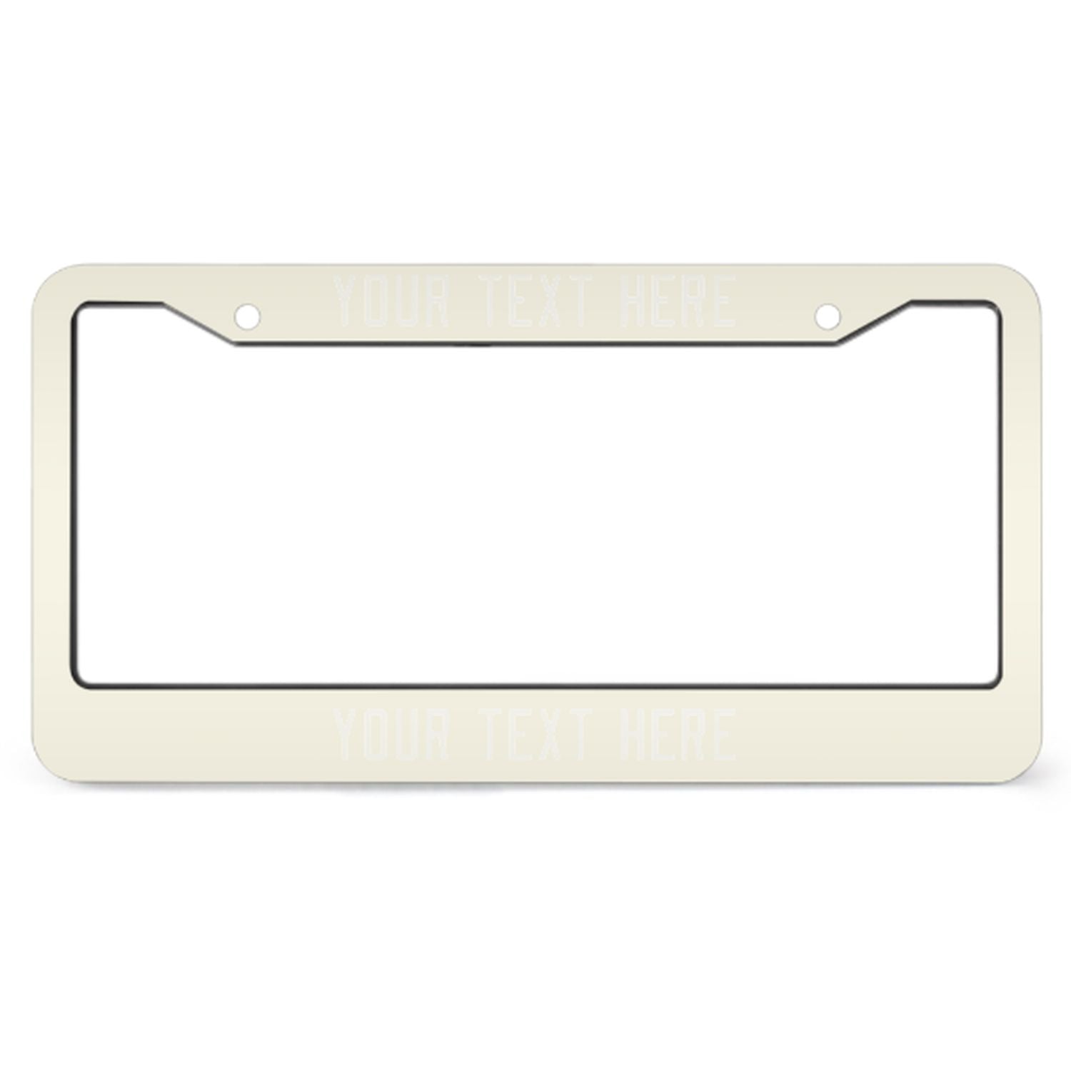 Cornice per targa beige bianca realizzata su misura