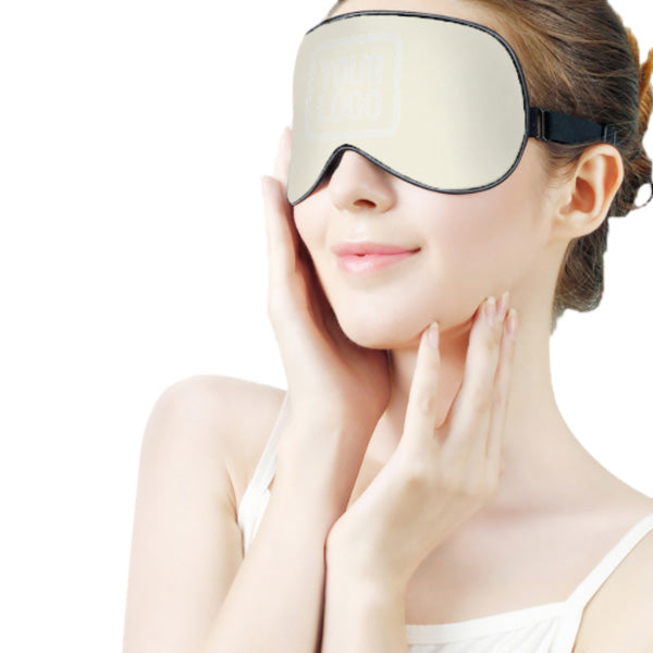 Maßgeschneidertes Beige Weiß Schlafmaske