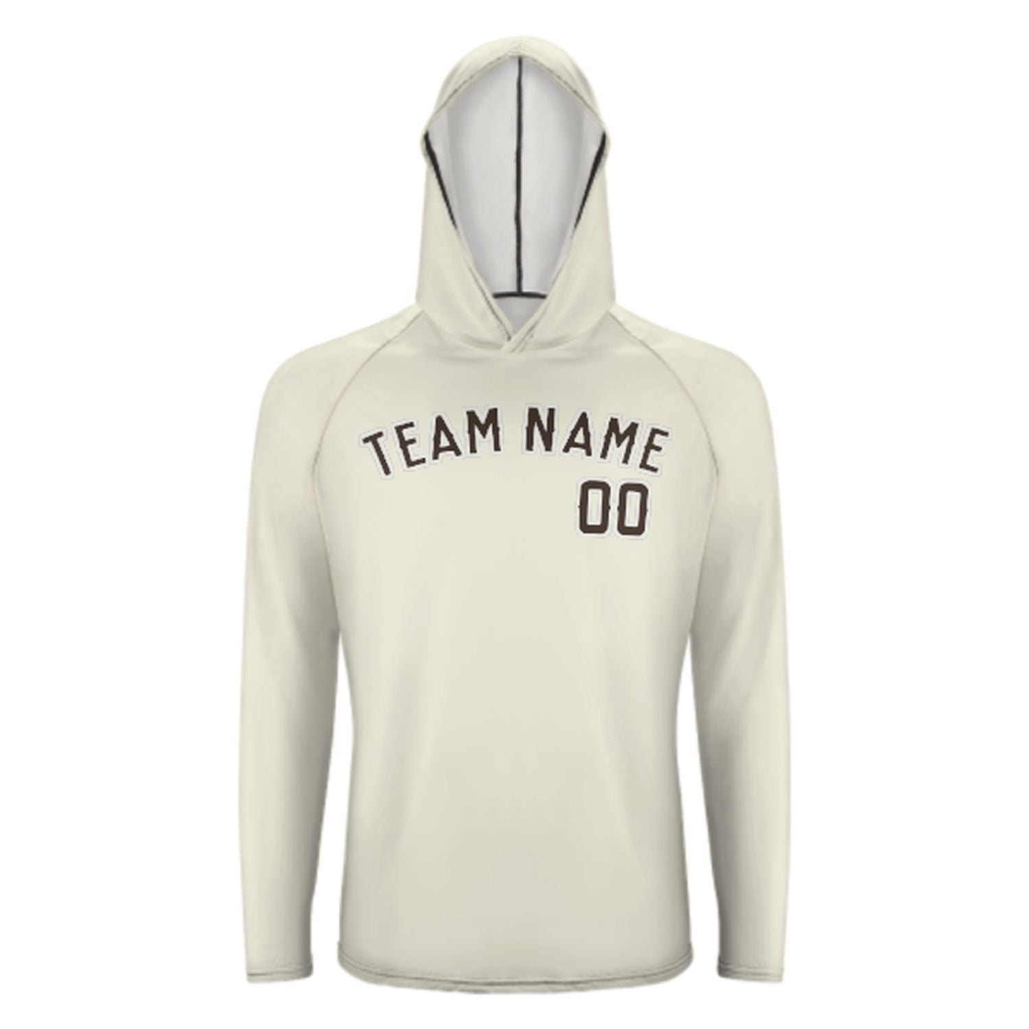 Maßgeschneidertes Beige Braun UV-Hoodie
