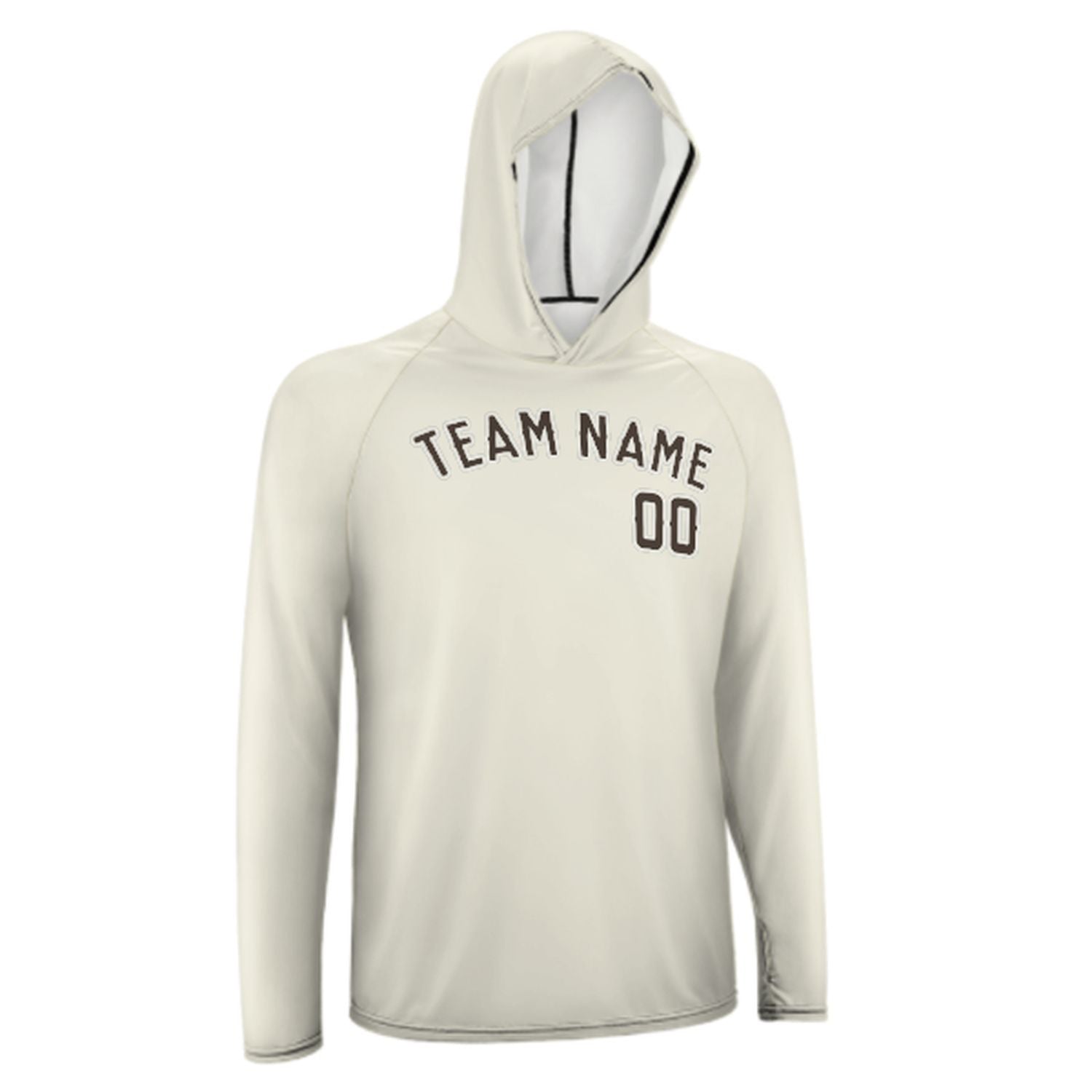 Maßgeschneidertes Beige Braun UV-Hoodie