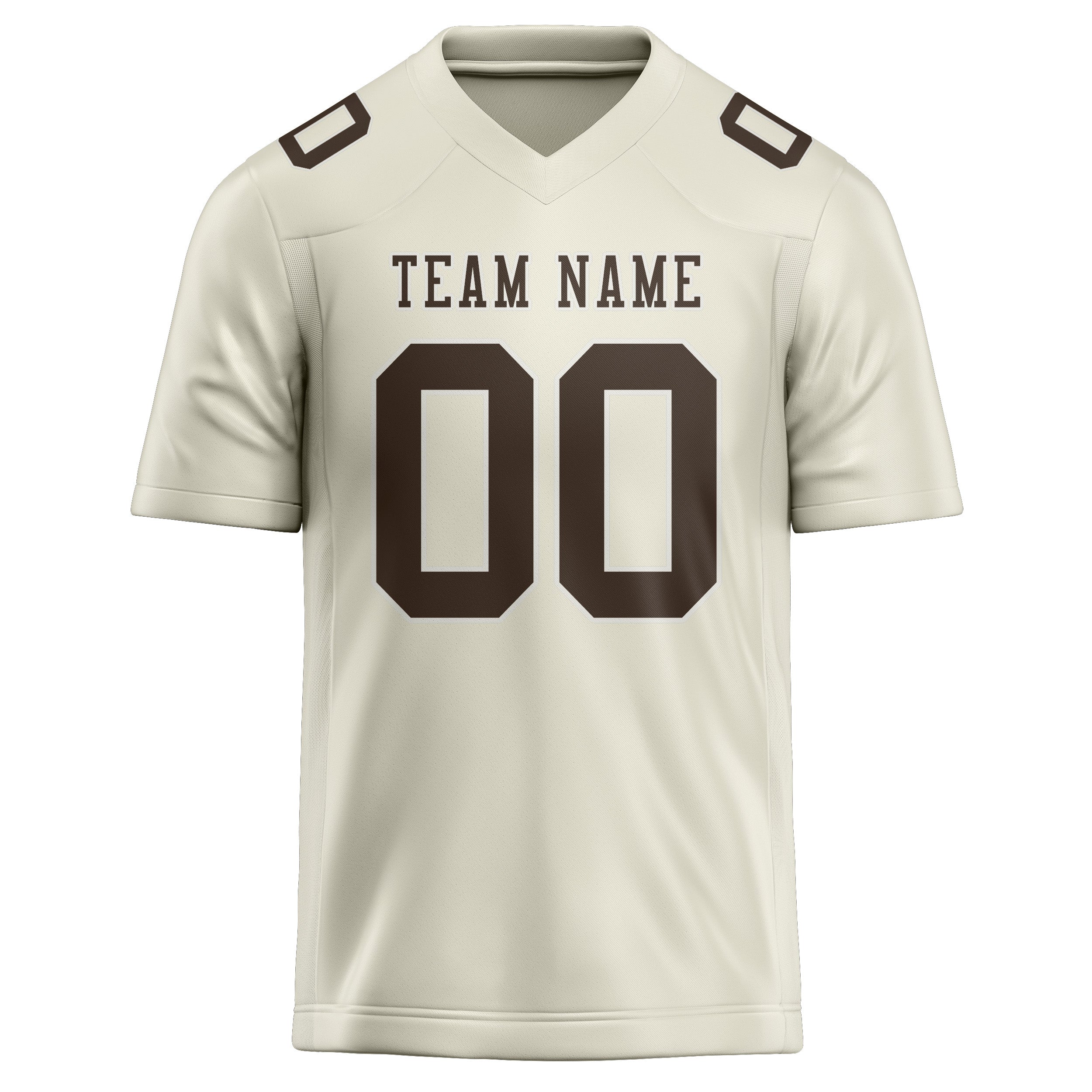 Maillot de rugby professionnel beige marron sur mesure