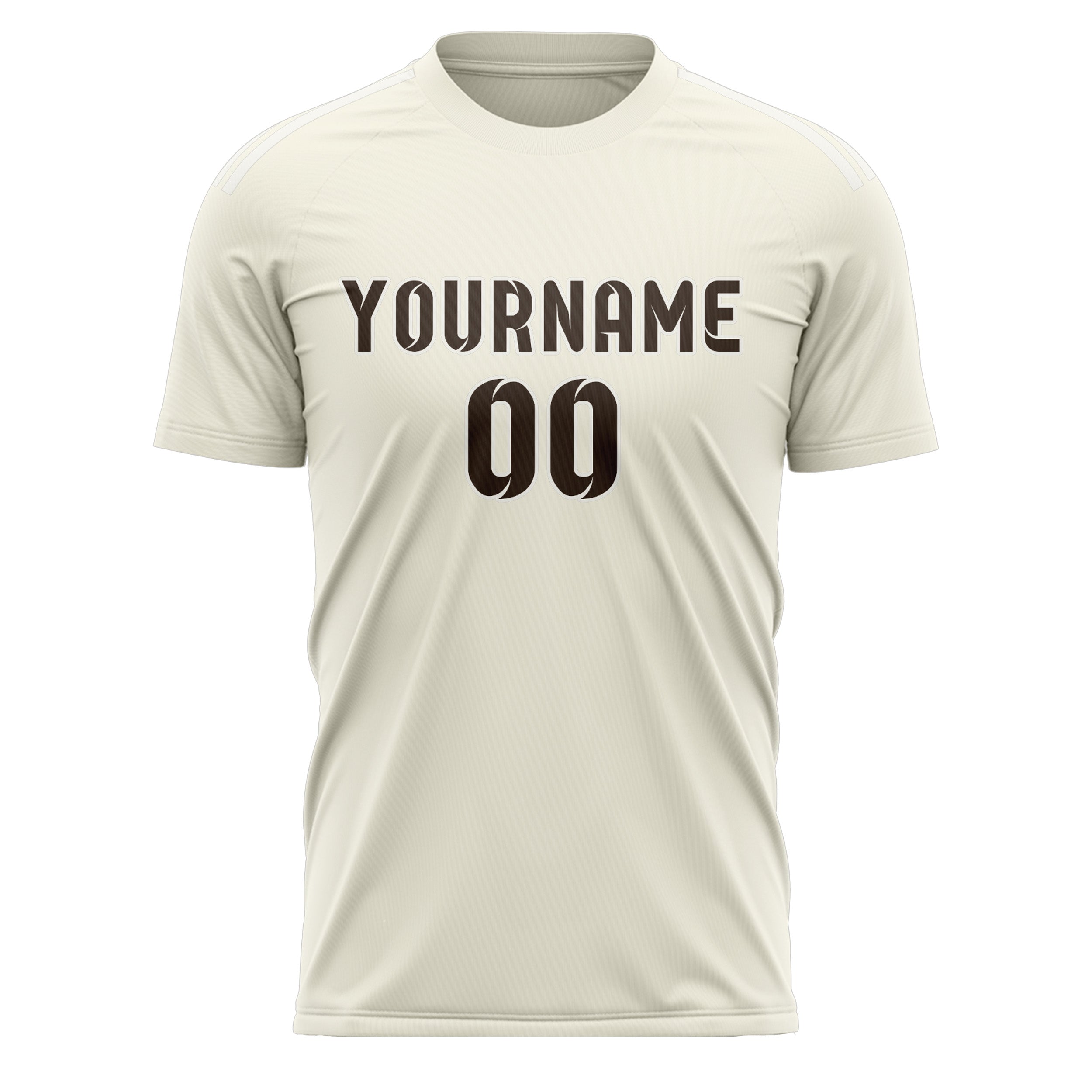 Benutzerdefiniertes Professionelles Beige Braun Fußballtrikot