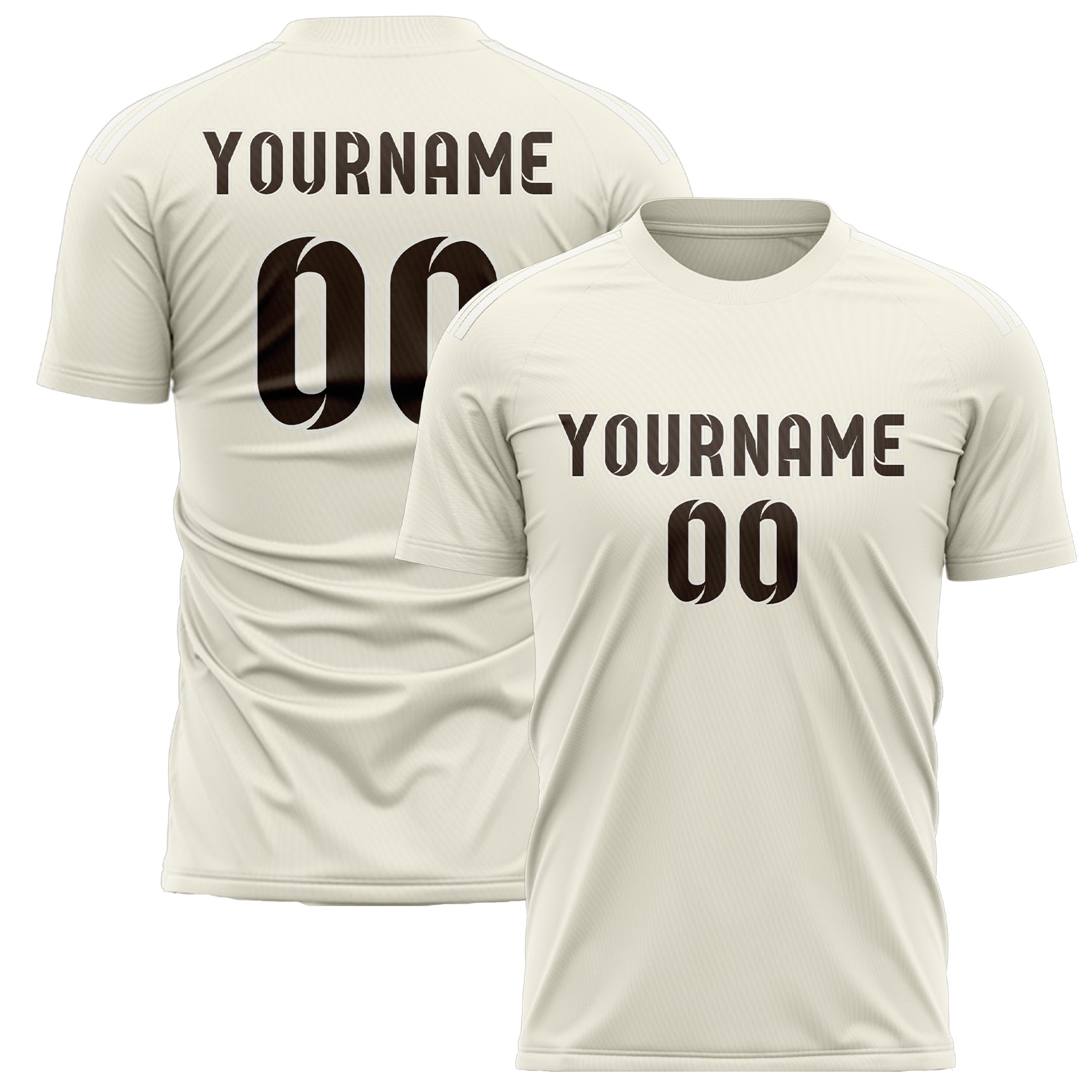 Benutzerdefiniertes Professionelles Beige Braun Fußballtrikot