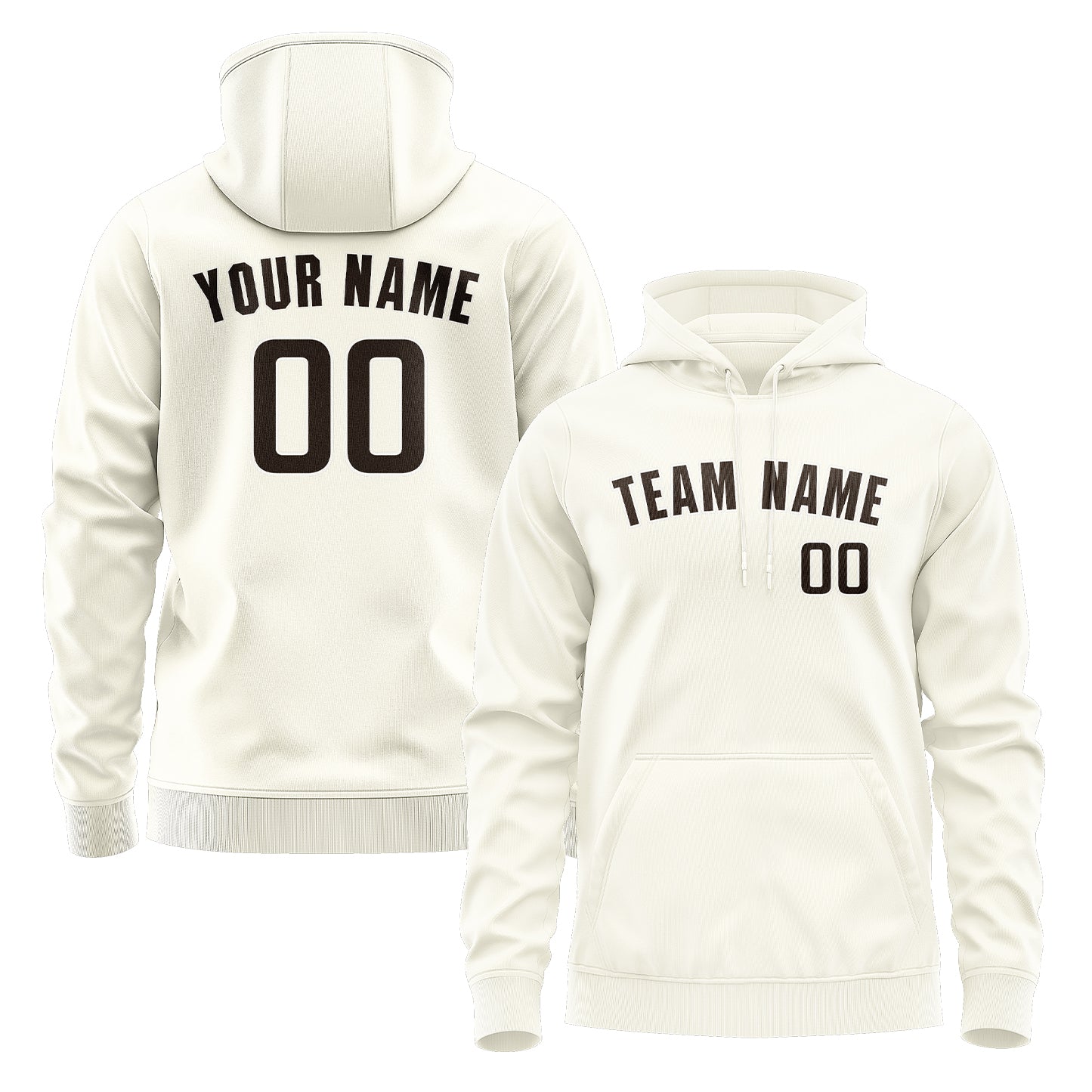 Maßgeschneidertes Beige Braun Hoodie