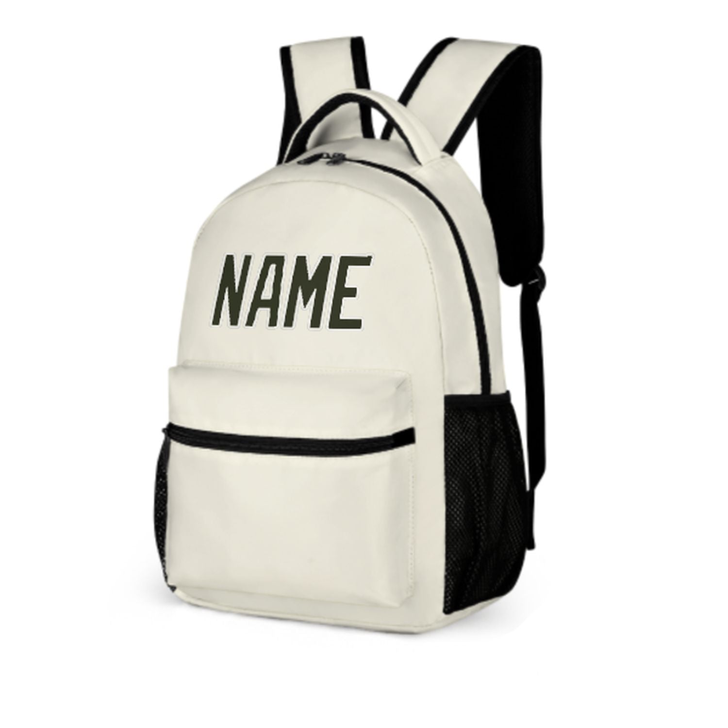 Maßgeschneidertes Beige Dunkles Oliv Kinderrucksack