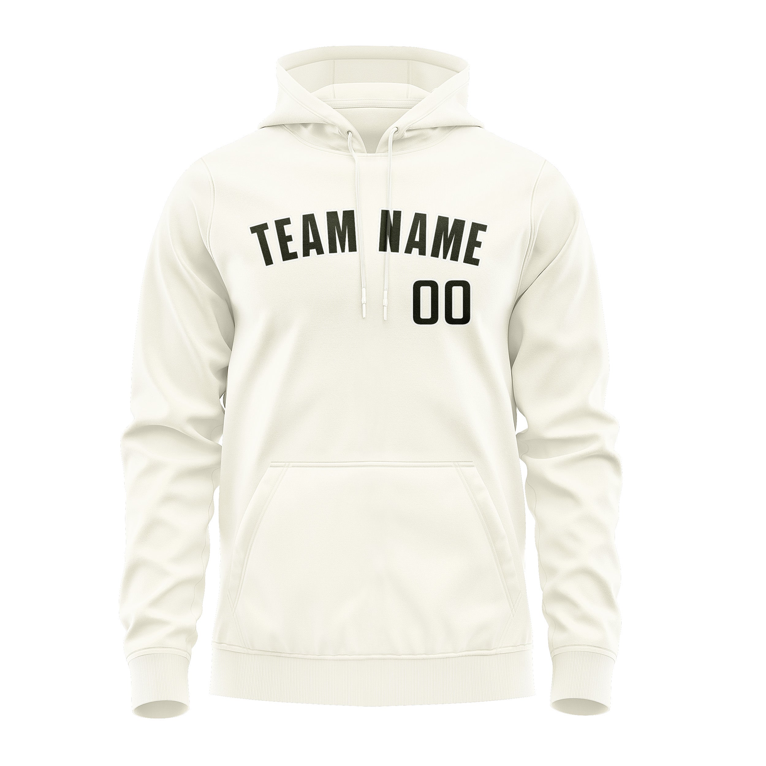 Maßgeschneidertes Beige Dunkles Oliv Hoodie
