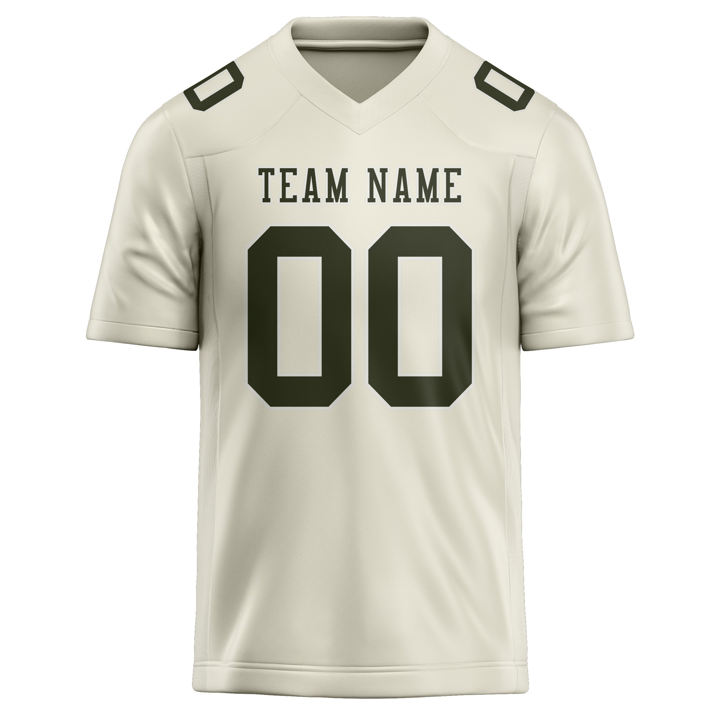 Maillot de rugby professionnel beige olive foncé sur mesure
