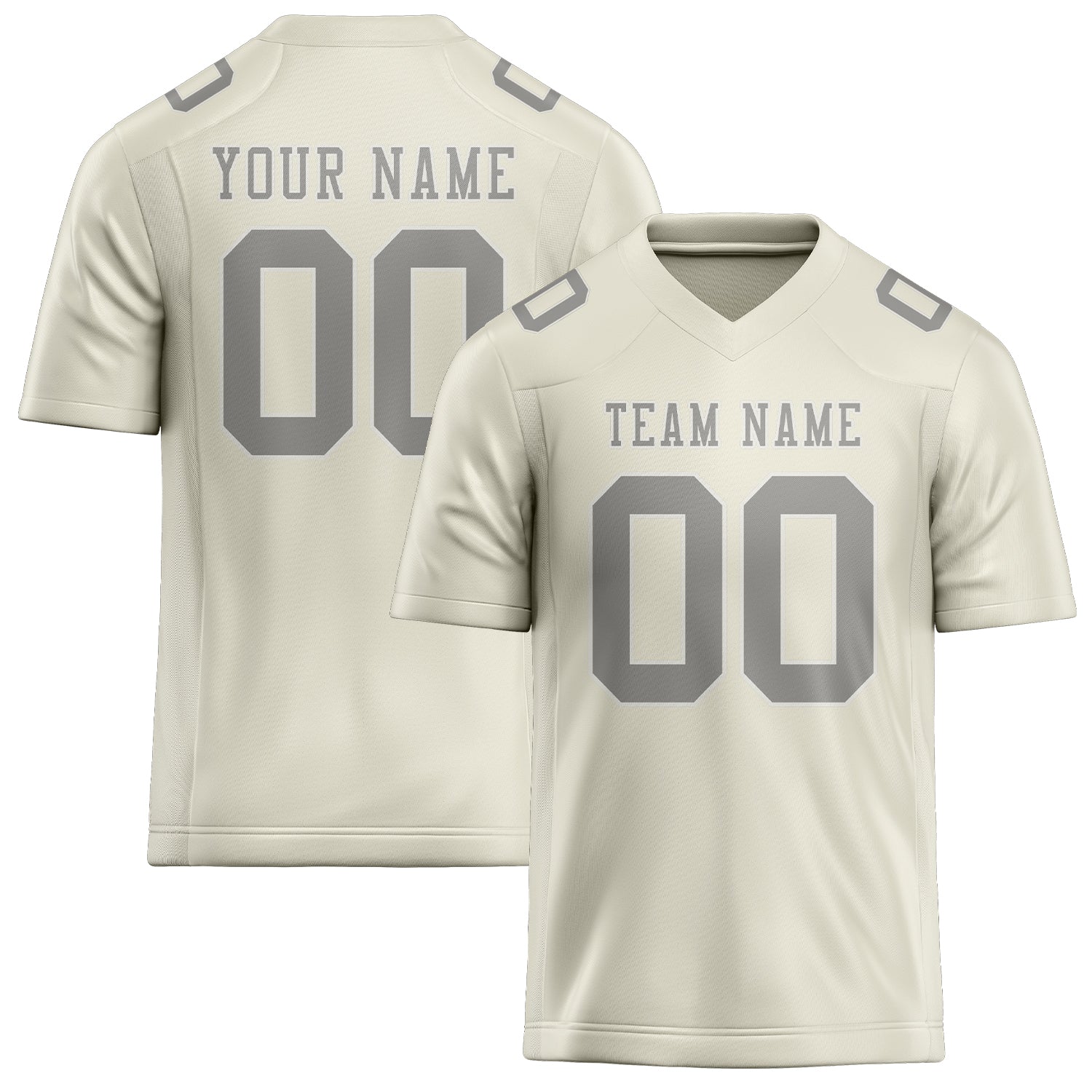 Maillot de rugby professionnel personnalisé beige gris