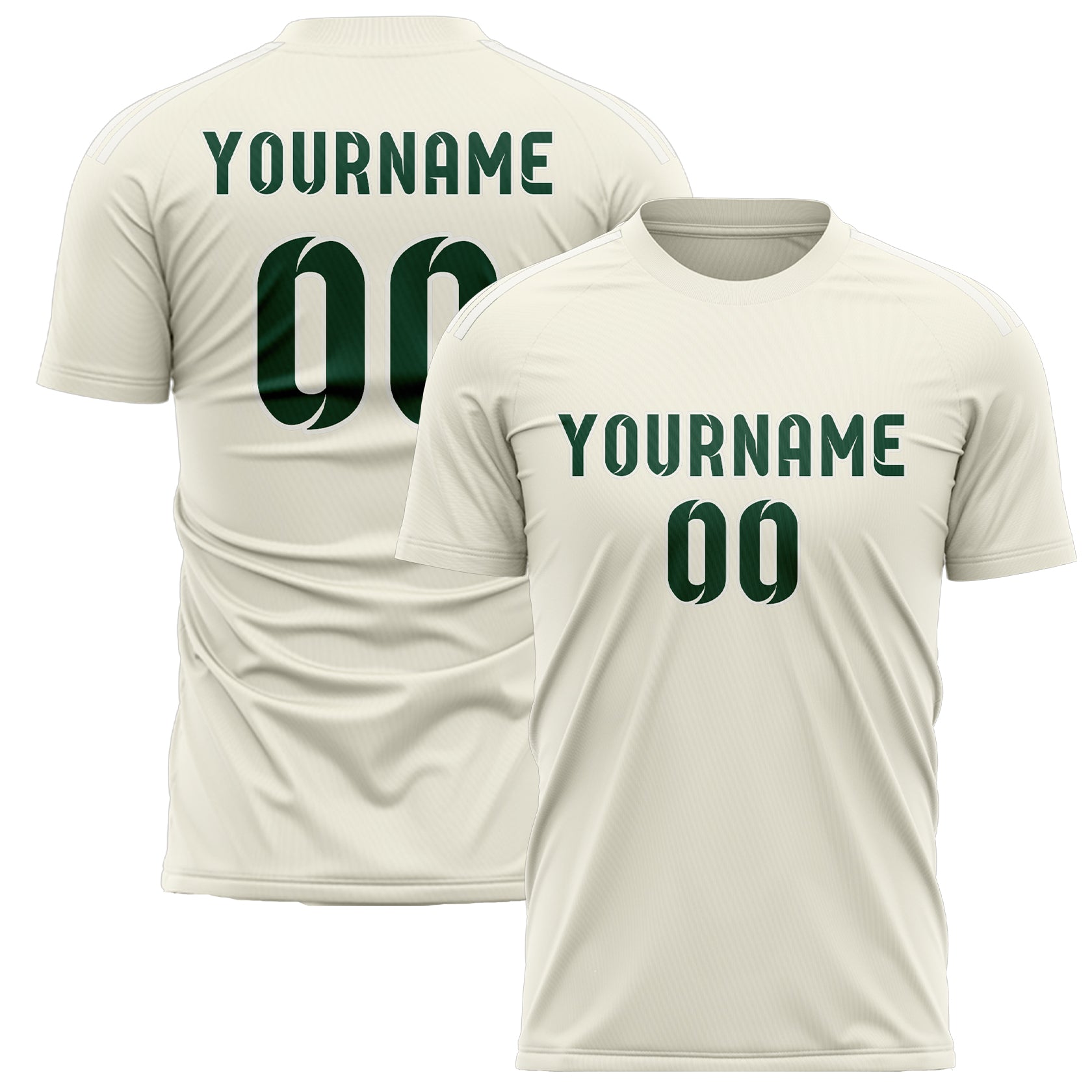 Benutzerdefiniertes Professionelles Beige Moosgrün Fußballtrikot
