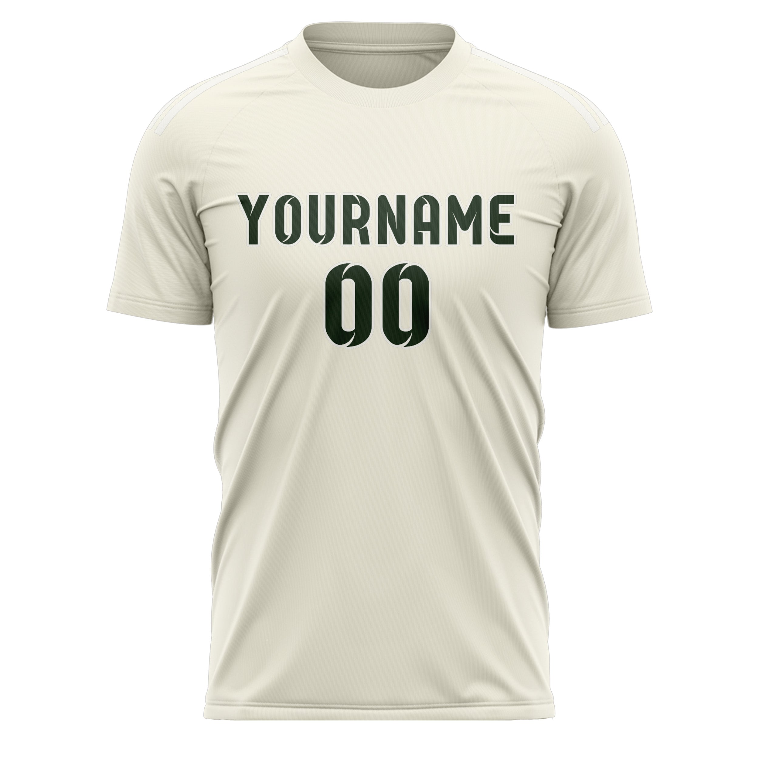 Benutzerdefiniertes Professionelles Beige Tannengrün Fußballtrikot