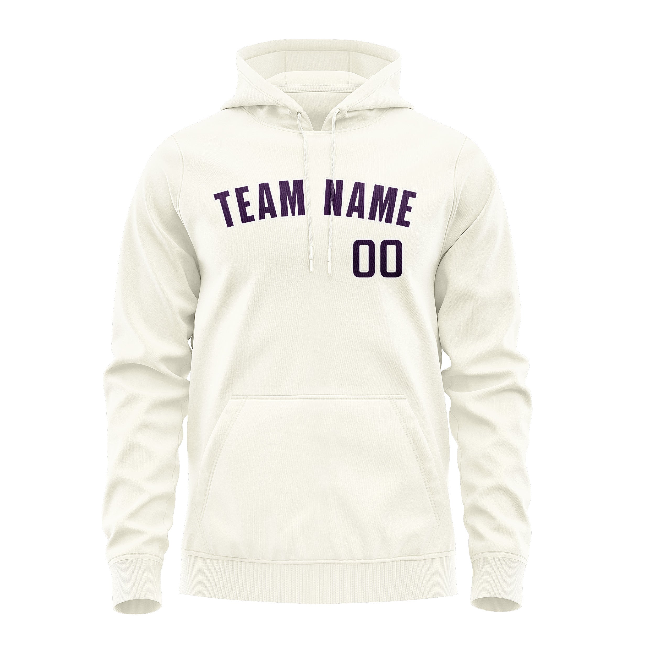 Maßgeschneidertes Beige Lila Hoodie