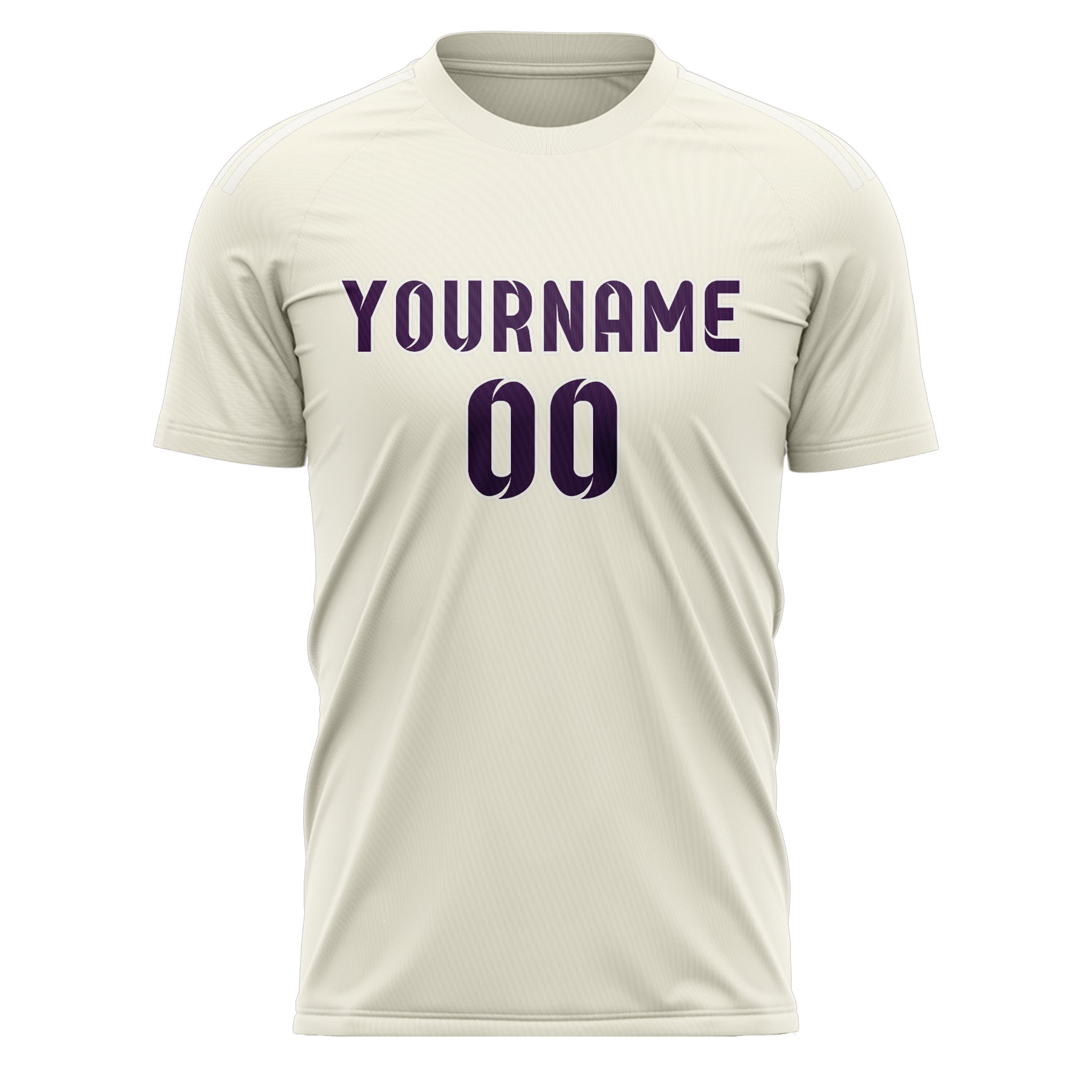 Benutzerdefiniertes Professionelles Beige Lila Fußballtrikot