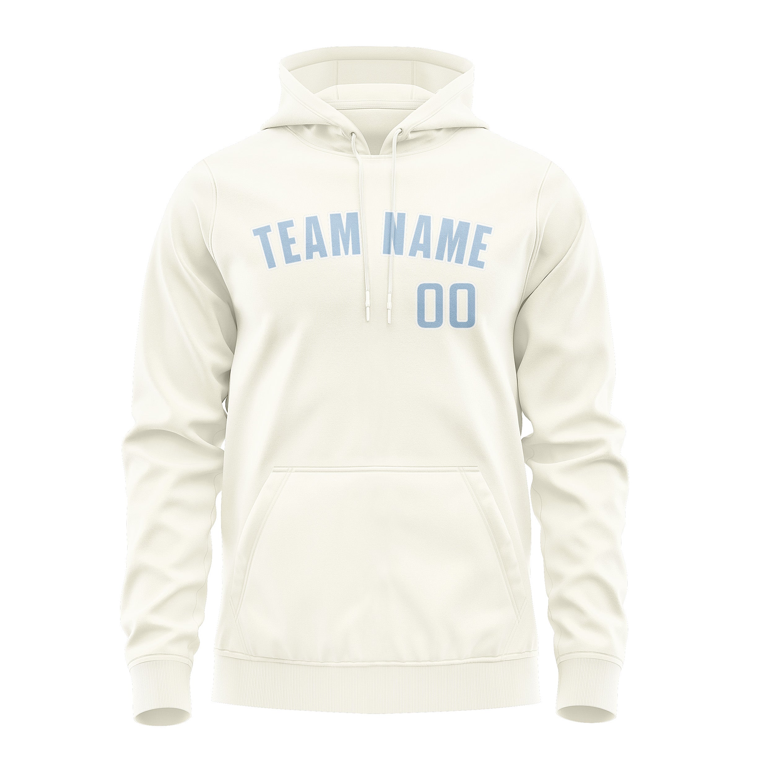 Maßgeschneidertes Beige Hellblau Hoodie