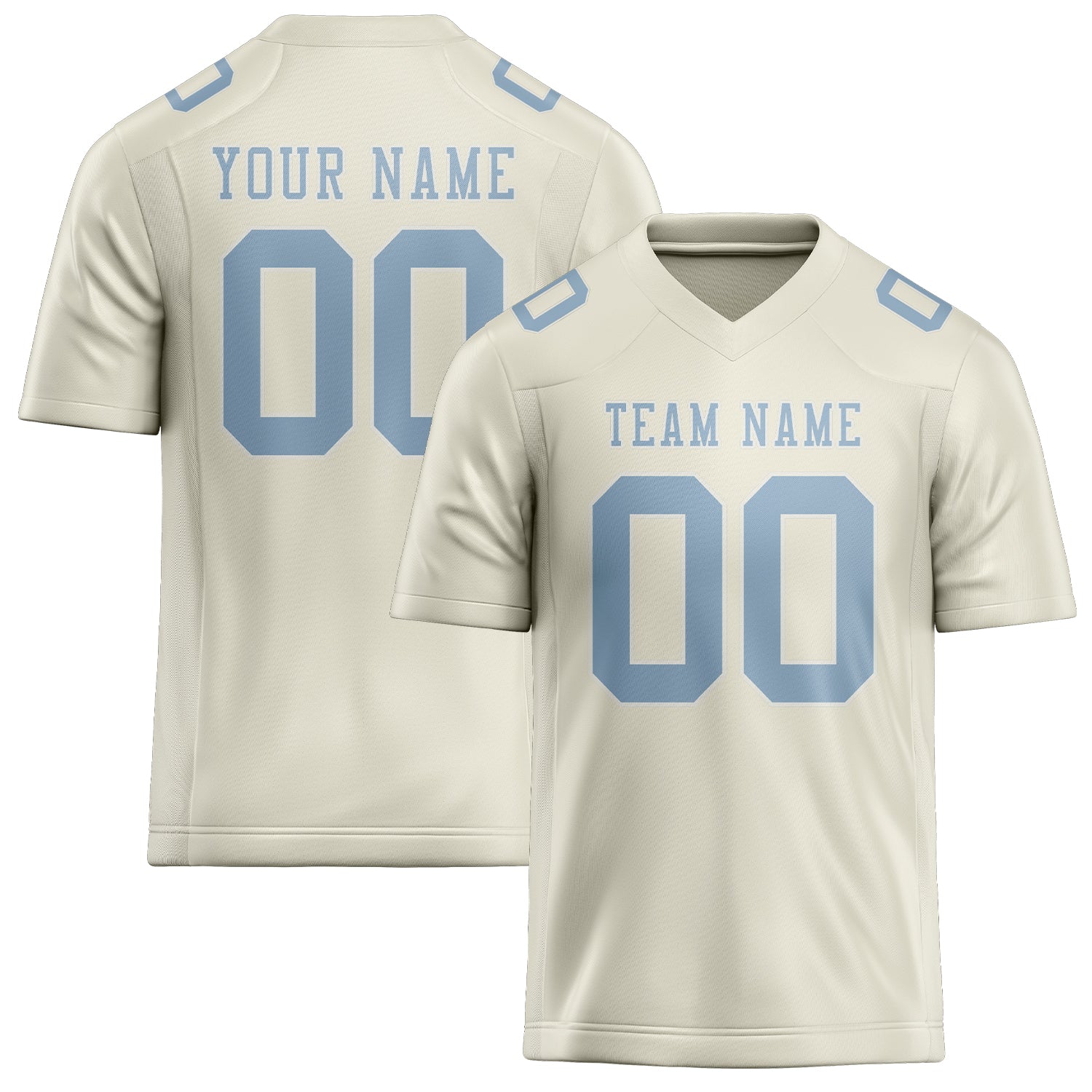 Maillot de rugby professionnel personnalisé beige bleu clair