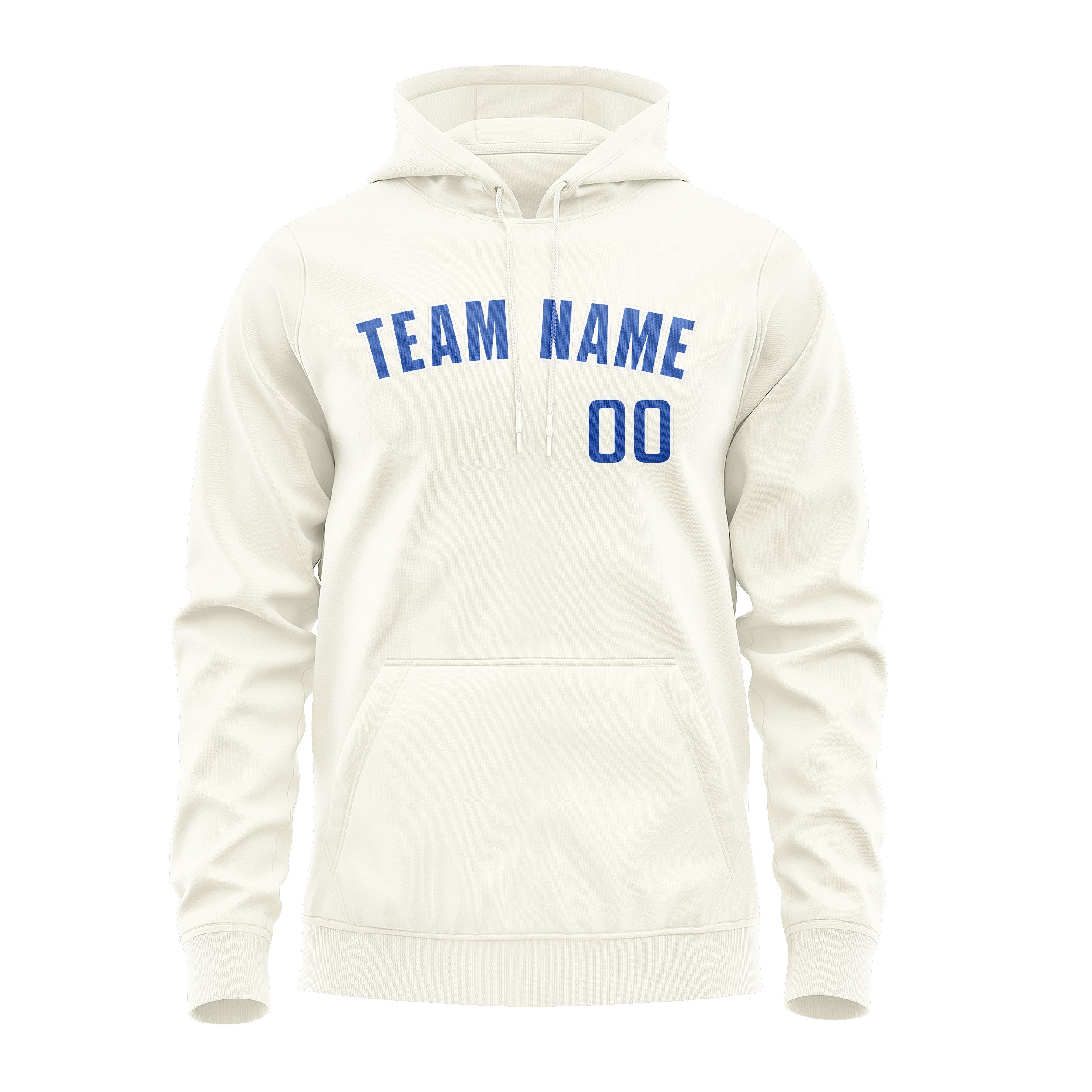 Maßgeschneidertes Beige Himmelblau Hoodie