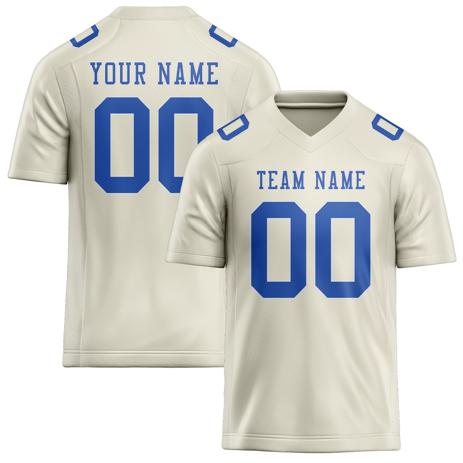 Maillot de rugby professionnel personnalisé beige bleu ciel