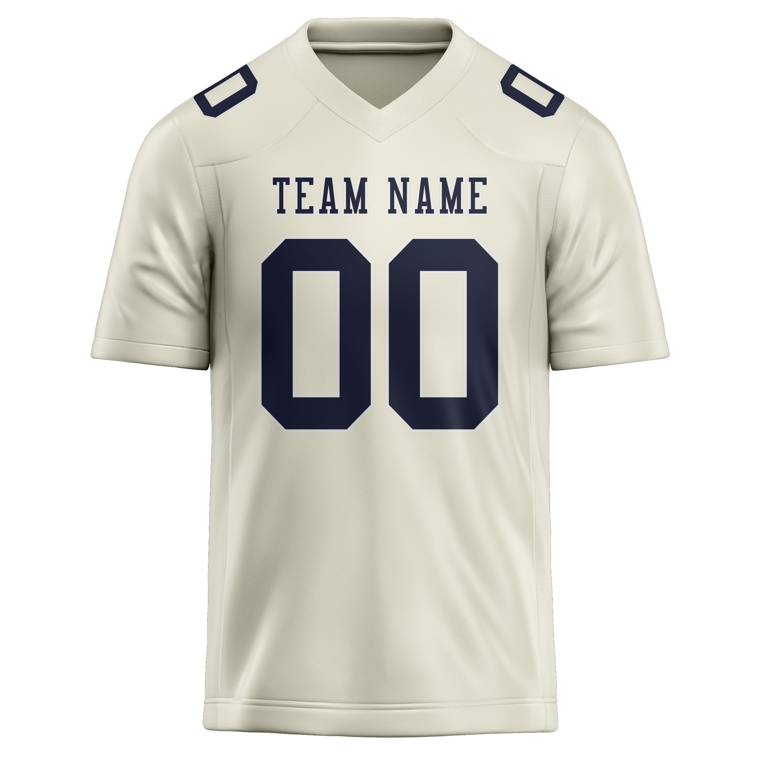Maillot de rugby professionnel beige bleu acier sur mesure