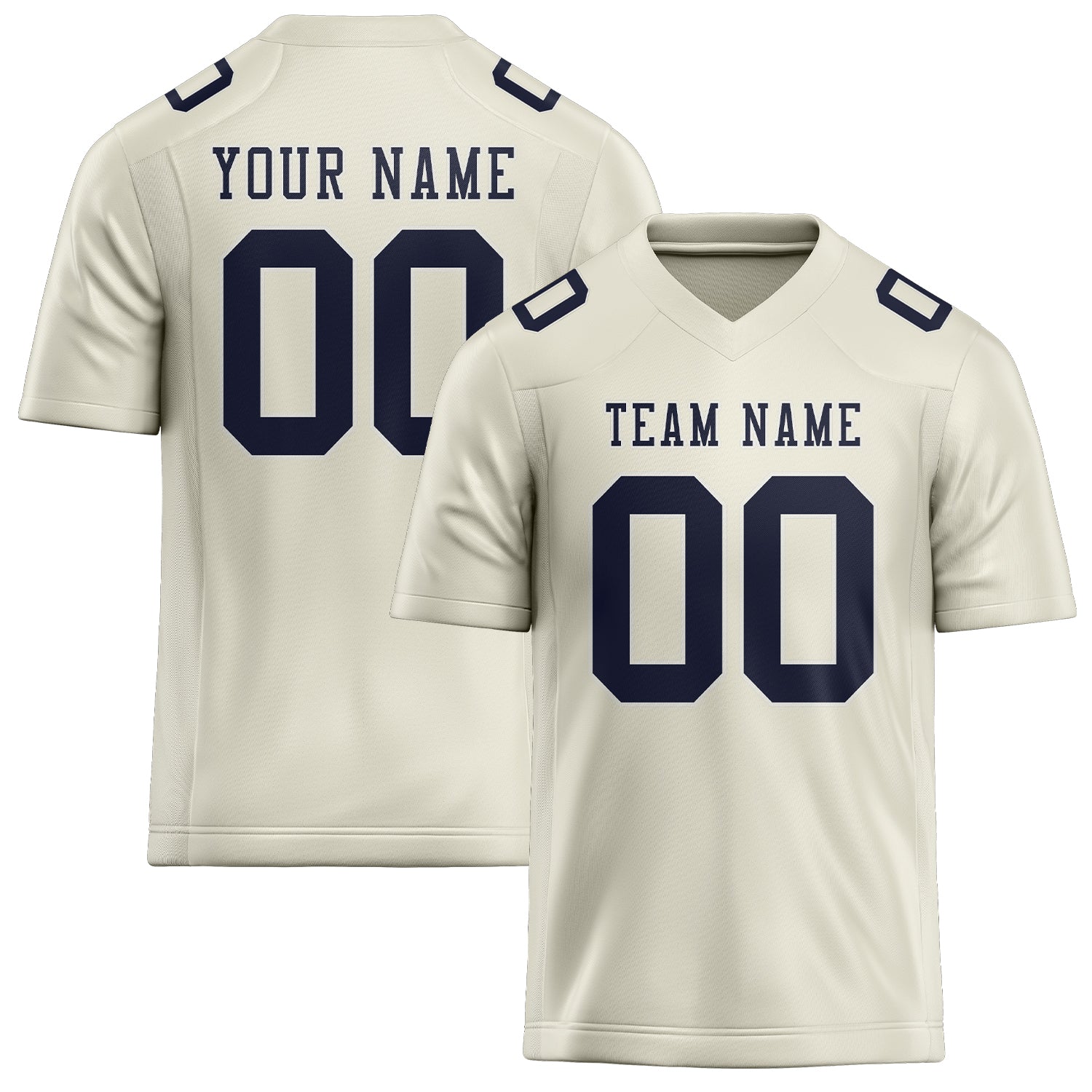 Maillot de rugby professionnel beige bleu acier sur mesure