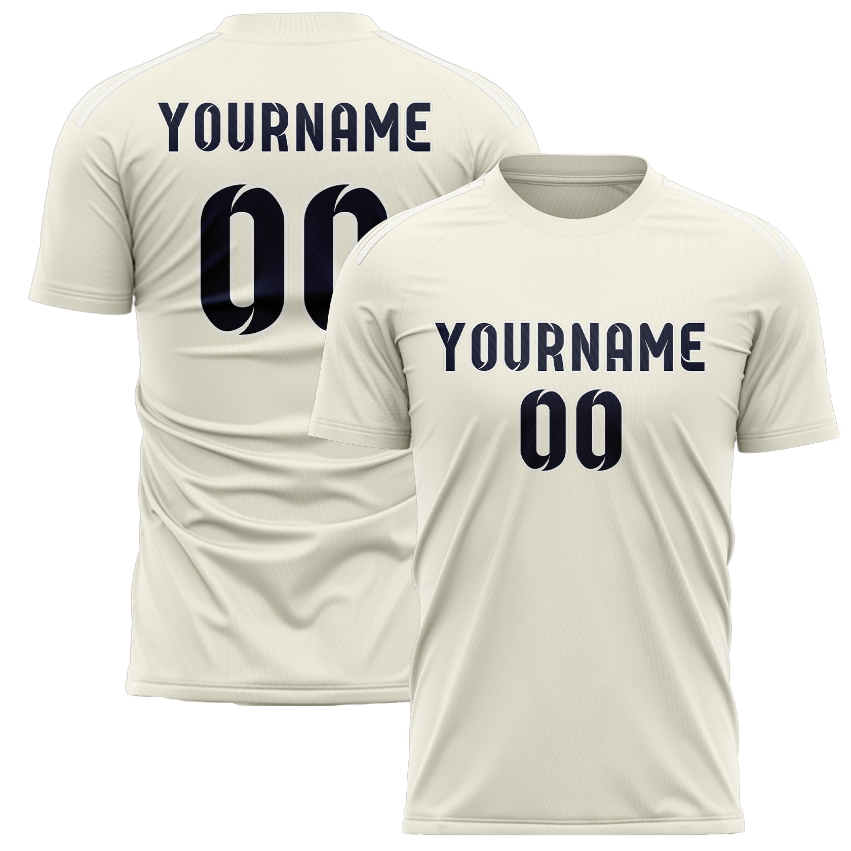 Benutzerdefiniertes Professionelles Beige Stahlblau Fußballtrikot