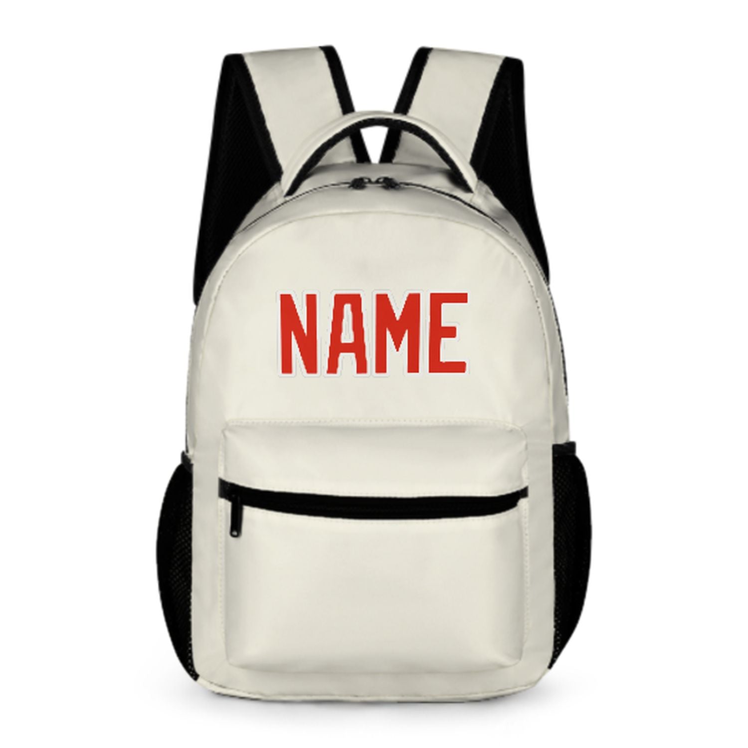 Maßgeschneidertes Beige Orangerot Kinderrucksack