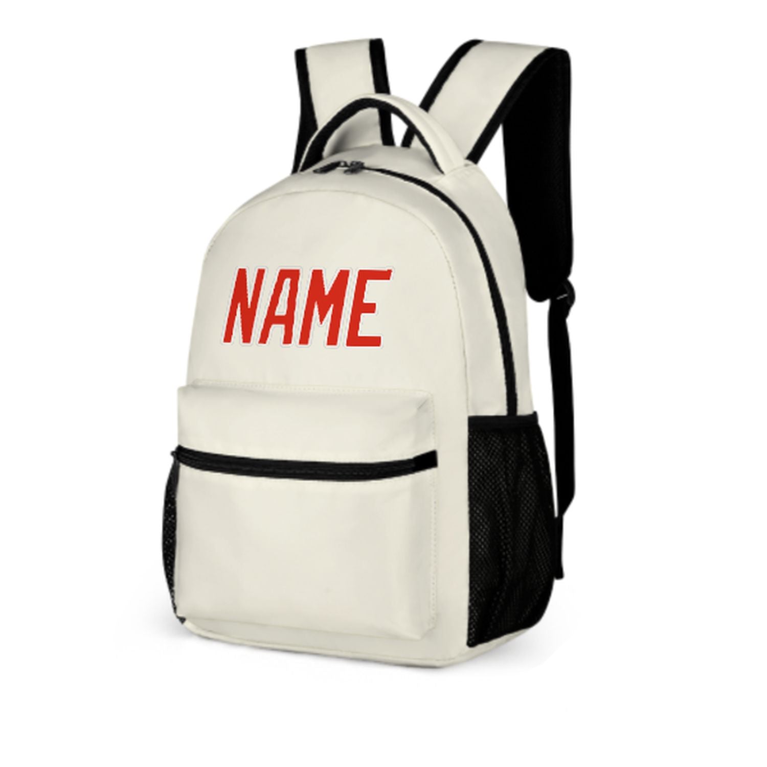 Maßgeschneidertes Beige Orangerot Kinderrucksack