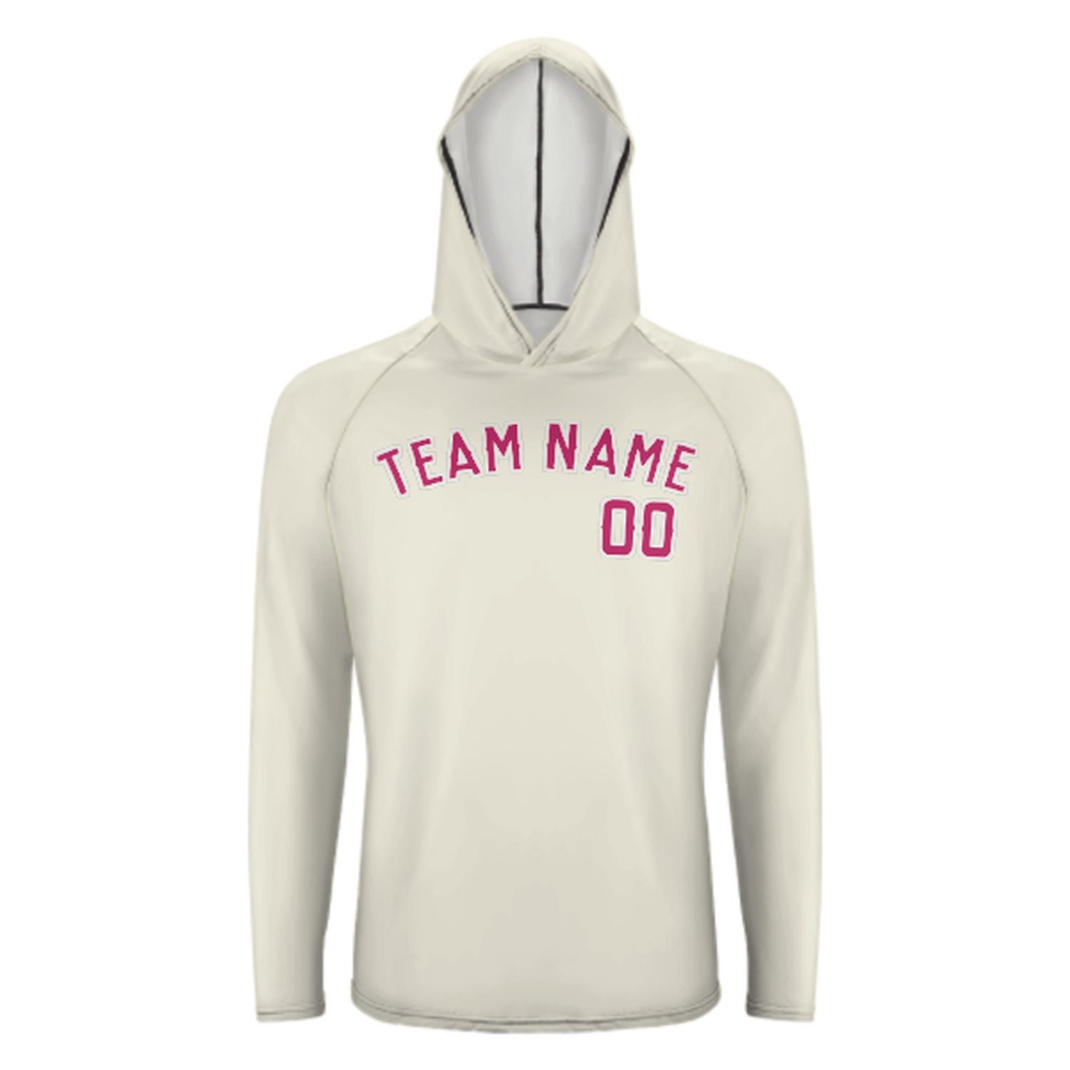 Maßgeschneidertes Beige Rosarot UV-Hoodie
