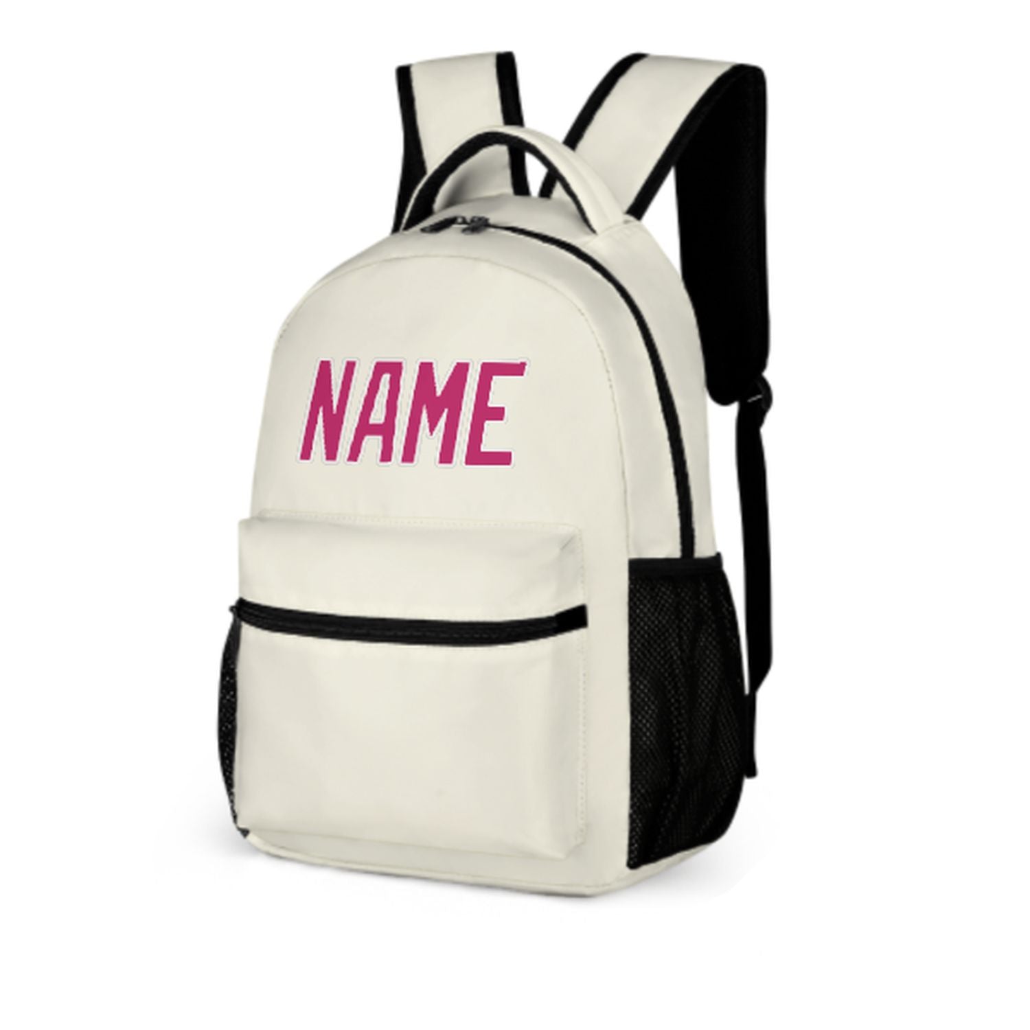 Maßgeschneidertes Beige Rosarot Kinderrucksack