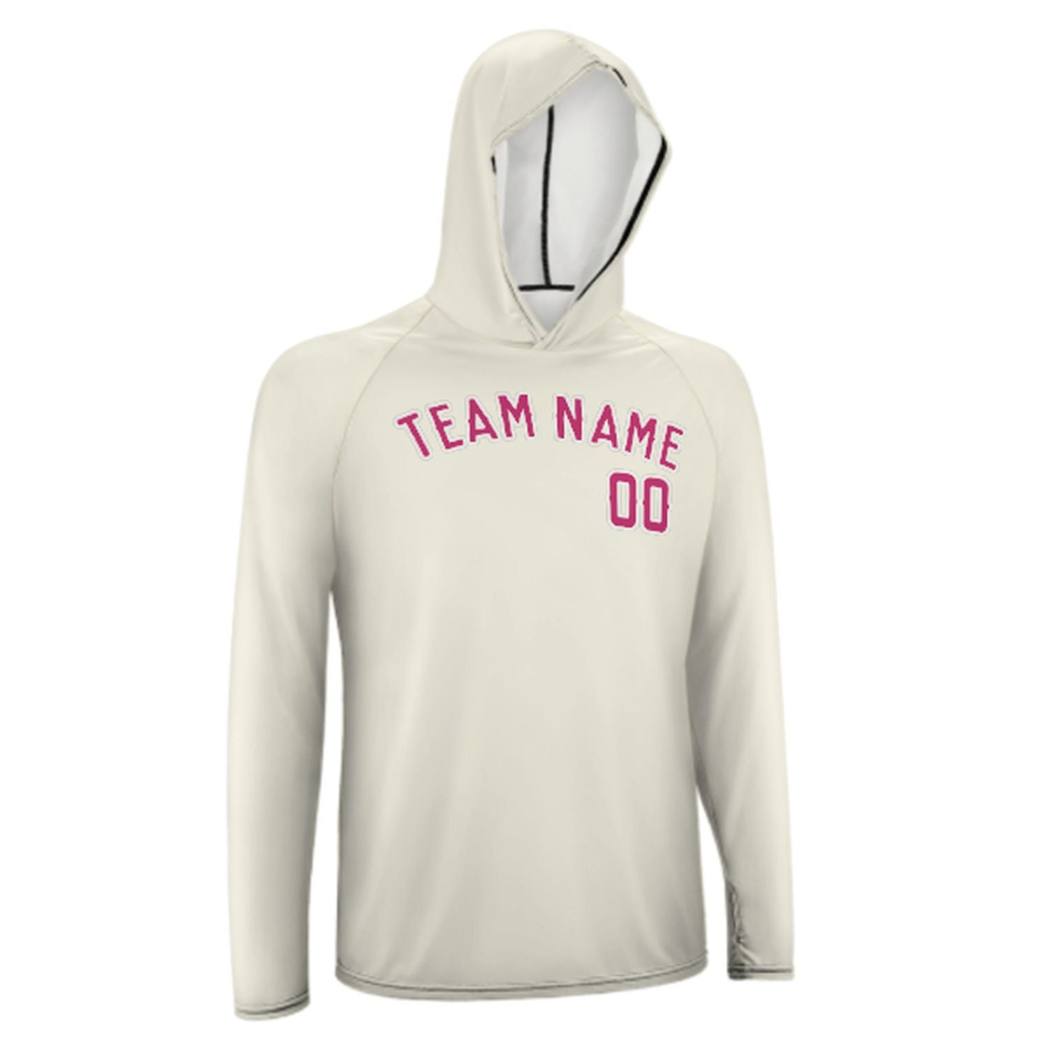 Maßgeschneidertes Beige Rosarot UV-Hoodie