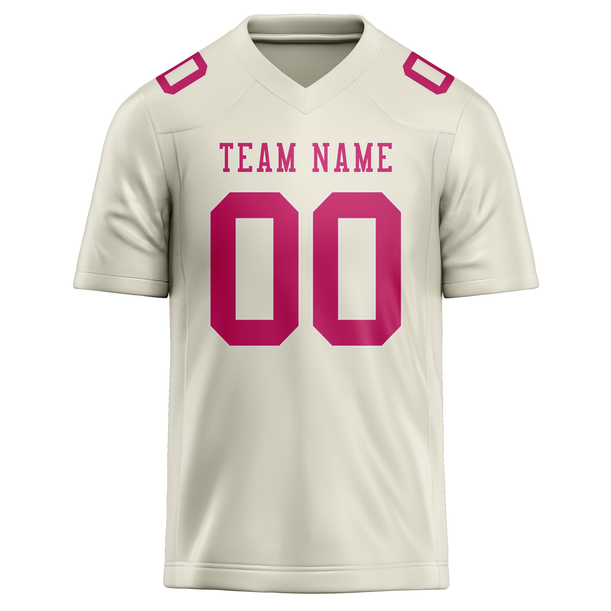 Maillot de rugby professionnel personnalisé beige rose