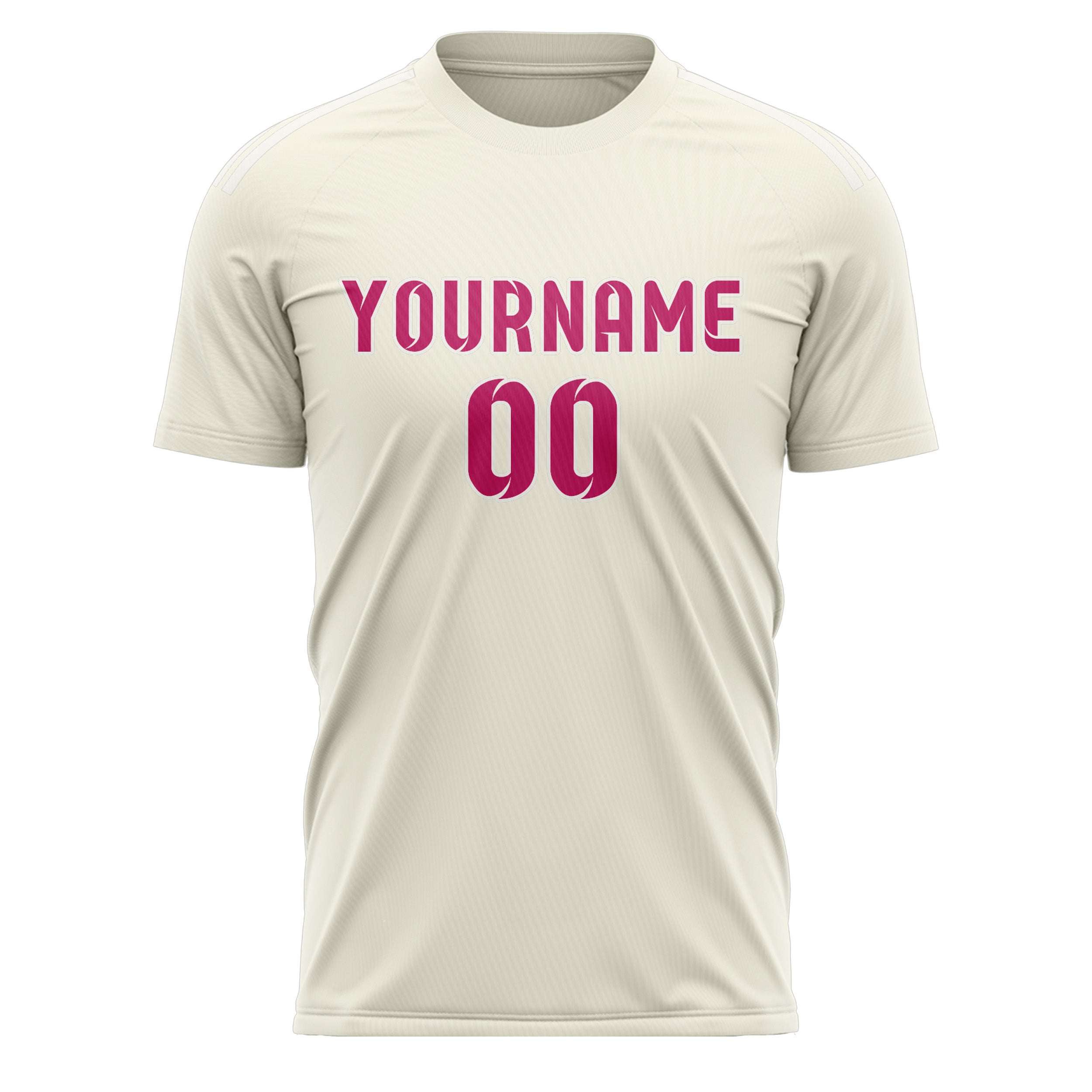 Benutzerdefiniertes Professionelles Beige Rosarot Fußballtrikot
