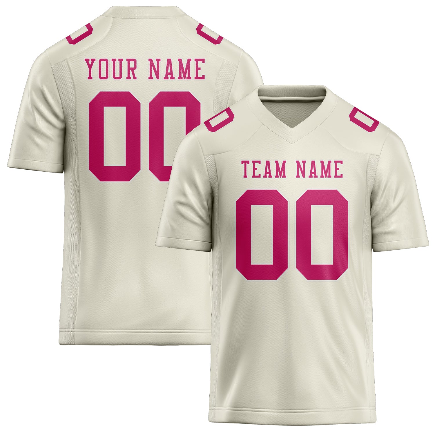 Maillot de rugby professionnel personnalisé beige rose