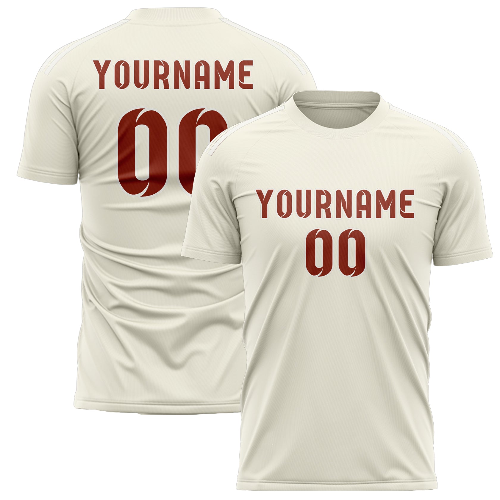 Benutzerdefiniertes Professionelles Beige Korallenrot Fußballtrikot