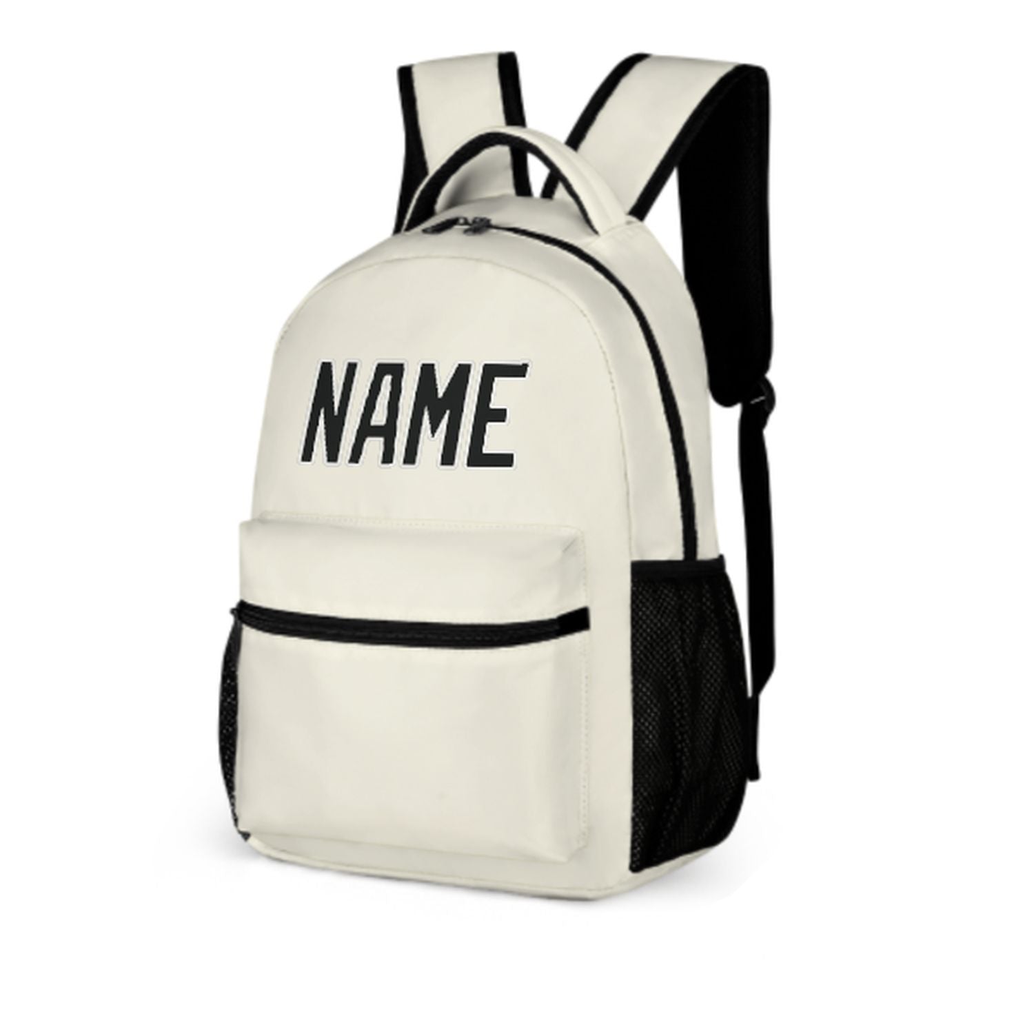Maßgeschneidertes Beige Schwarz Kinderrucksack