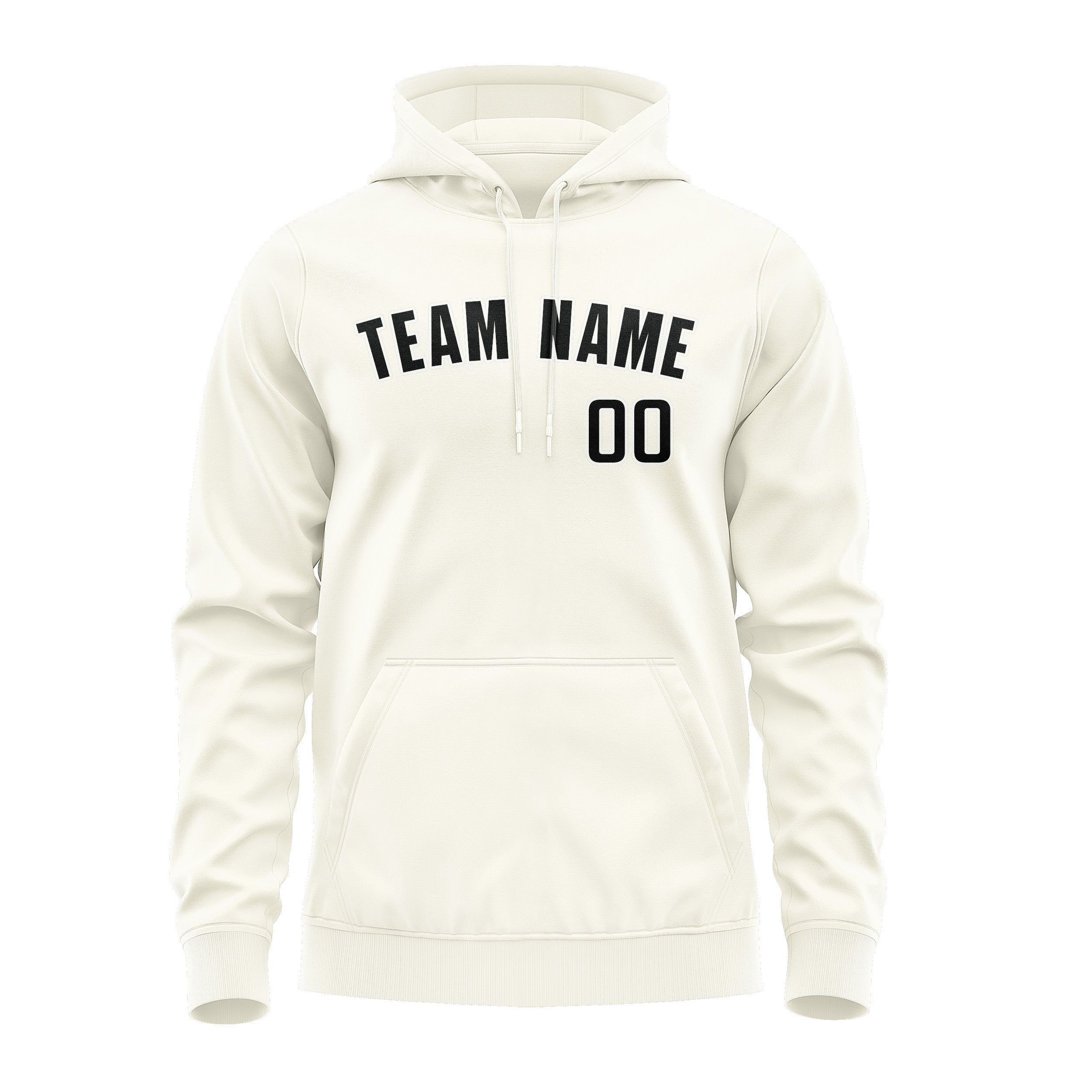 Maßgeschneidertes Beige Schwarz Hoodie