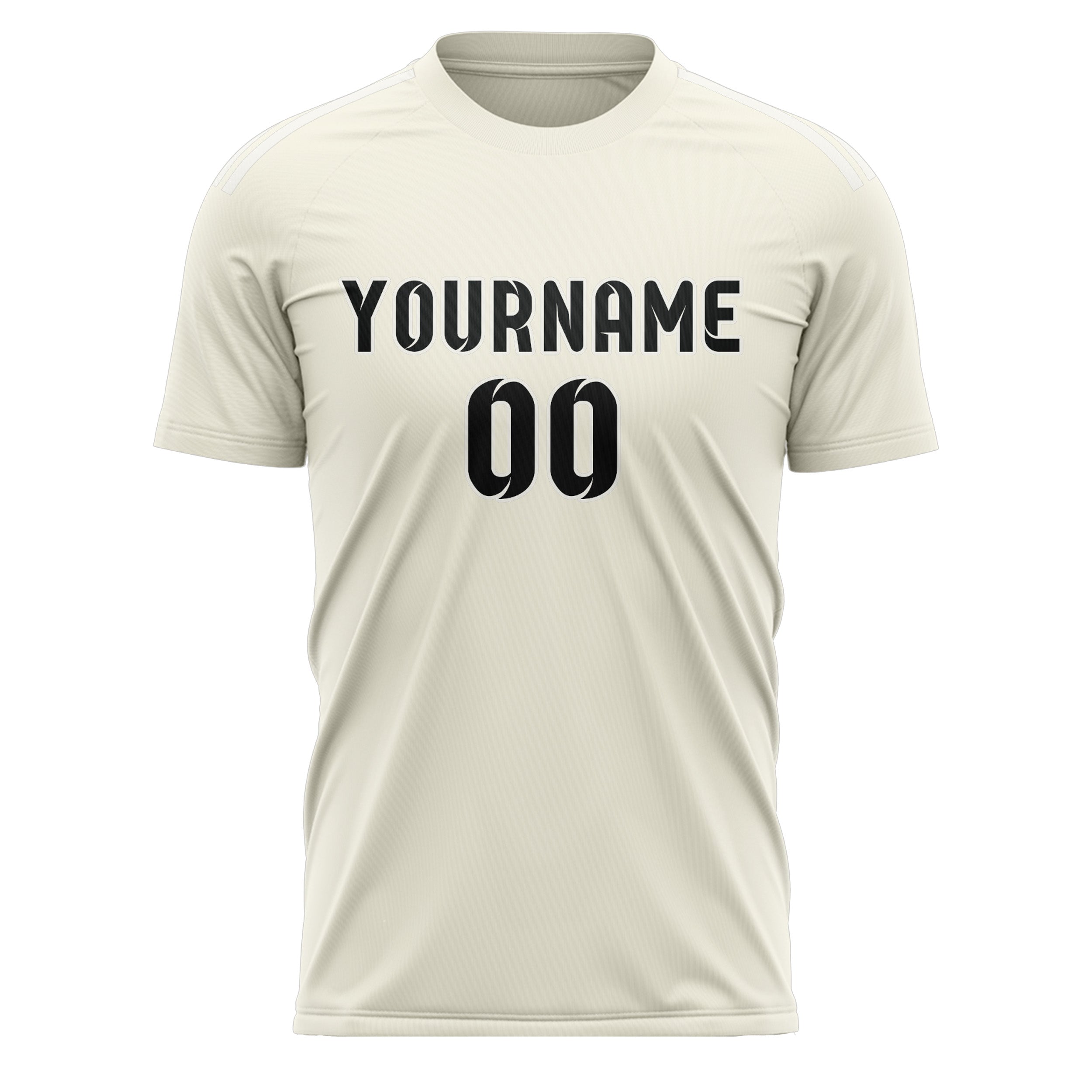 Benutzerdefiniertes Professionelles Beige Schwarz Fußballtrikot