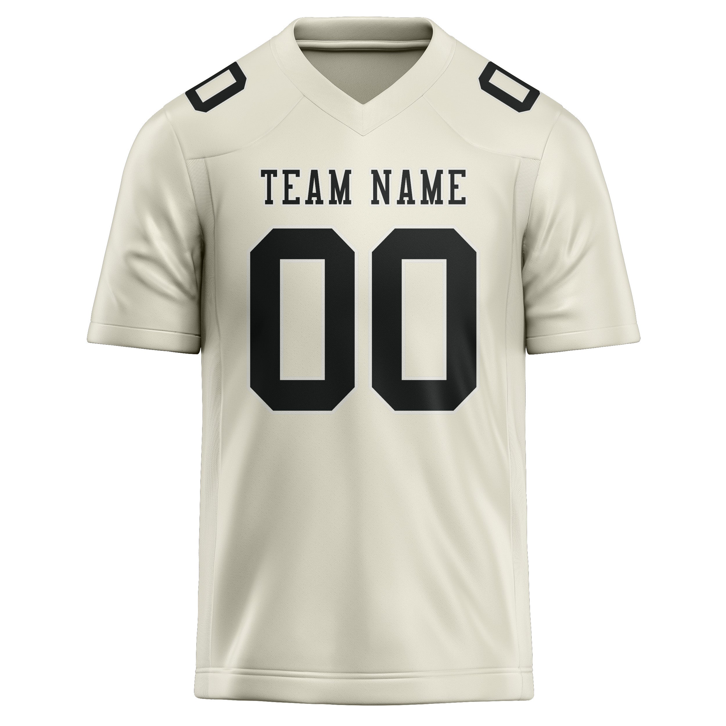 Maillot de rugby professionnel personnalisé beige noir