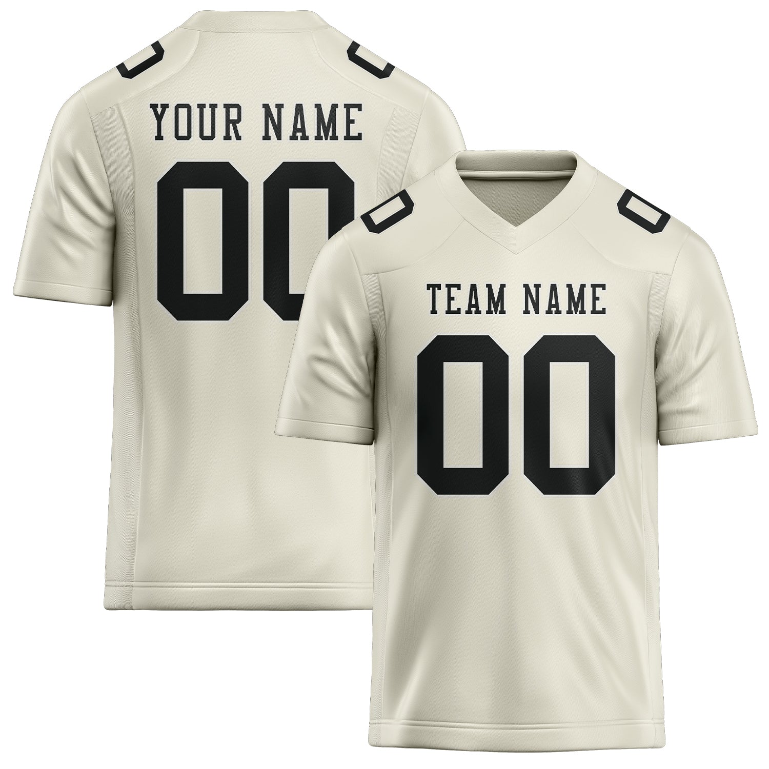 Maillot de rugby professionnel personnalisé beige noir