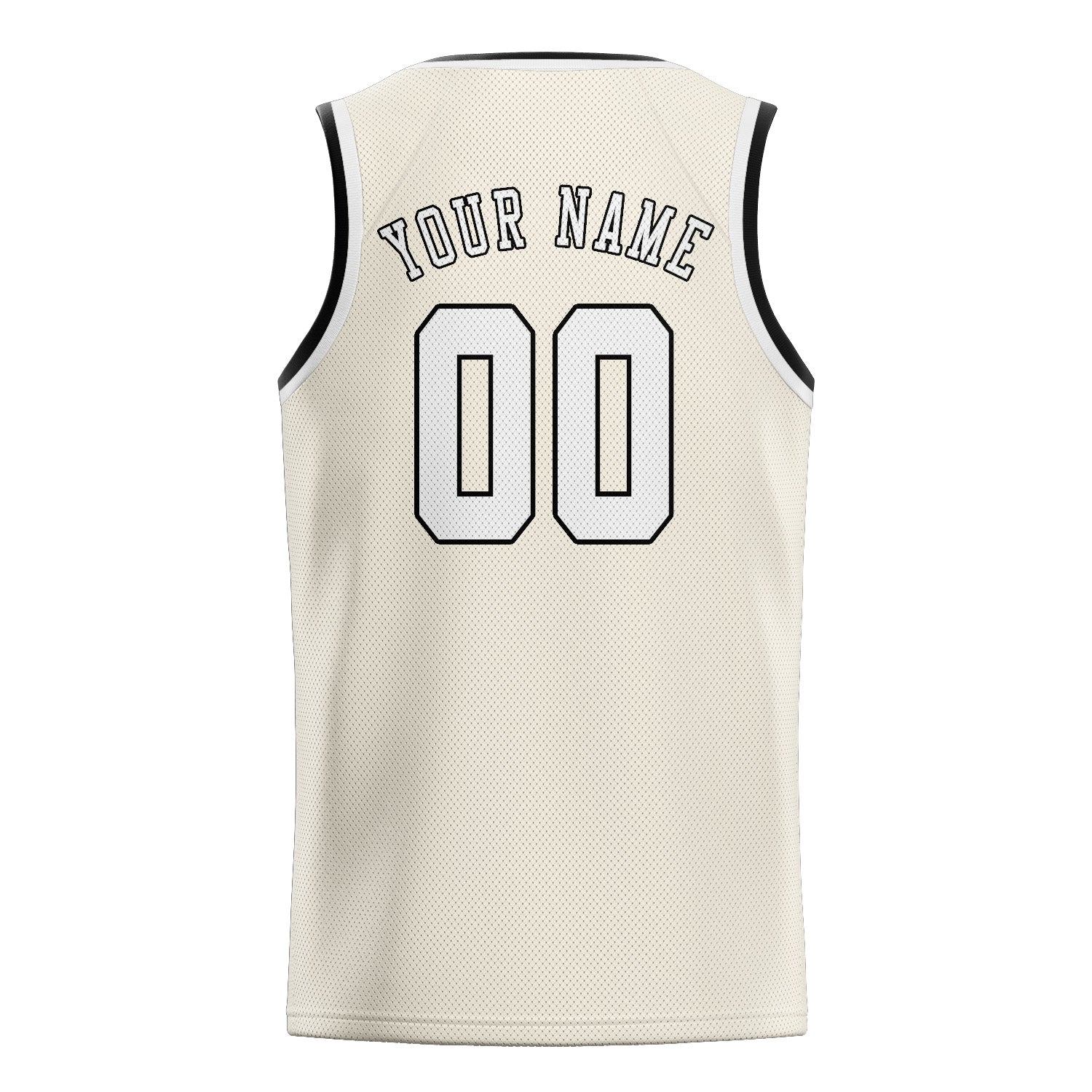 Benutzerdefiniertes Professionelles Beige Weiß Basketballtrikot