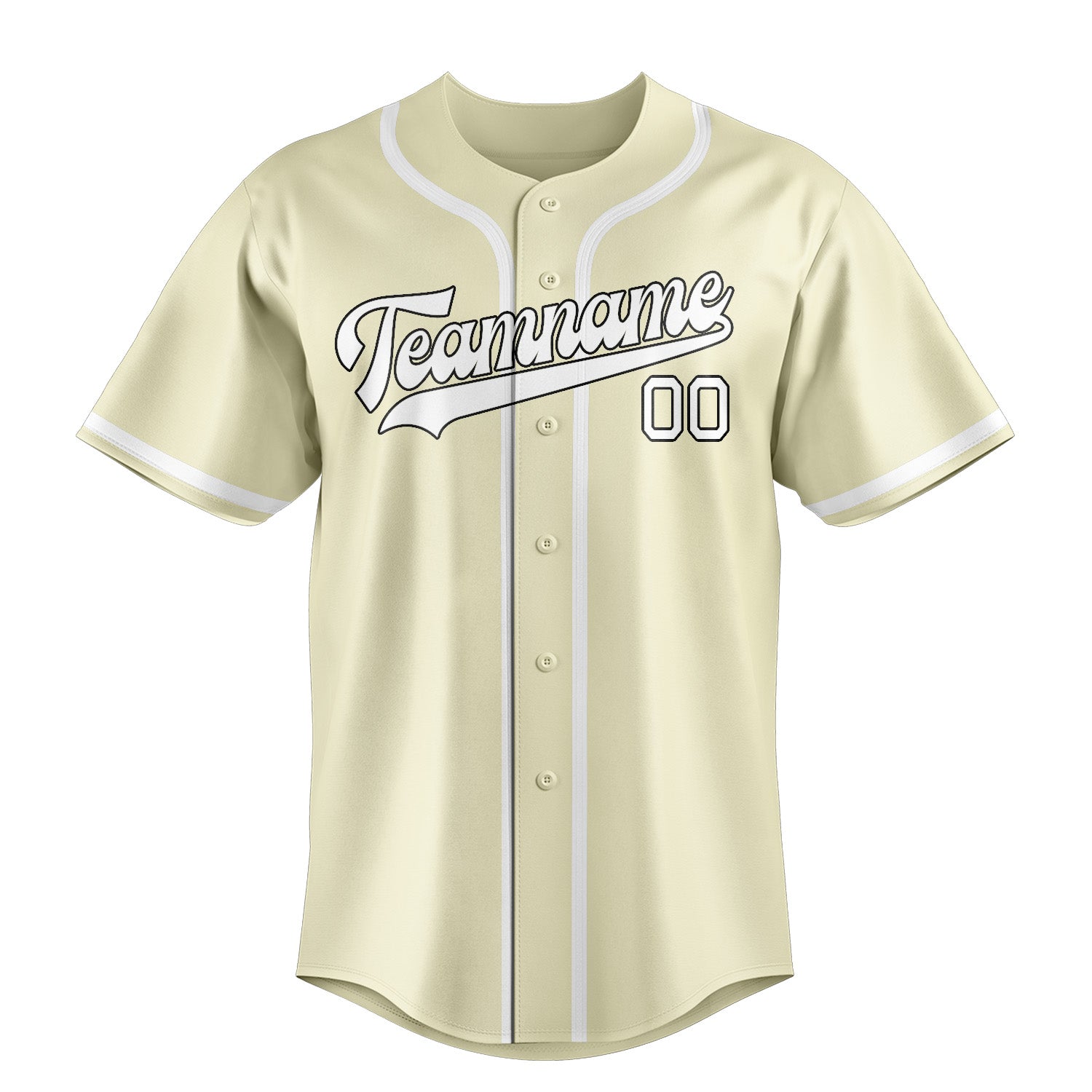 Benutzerdefiniertes Professionelles Beige Weiß Baseballtrikot