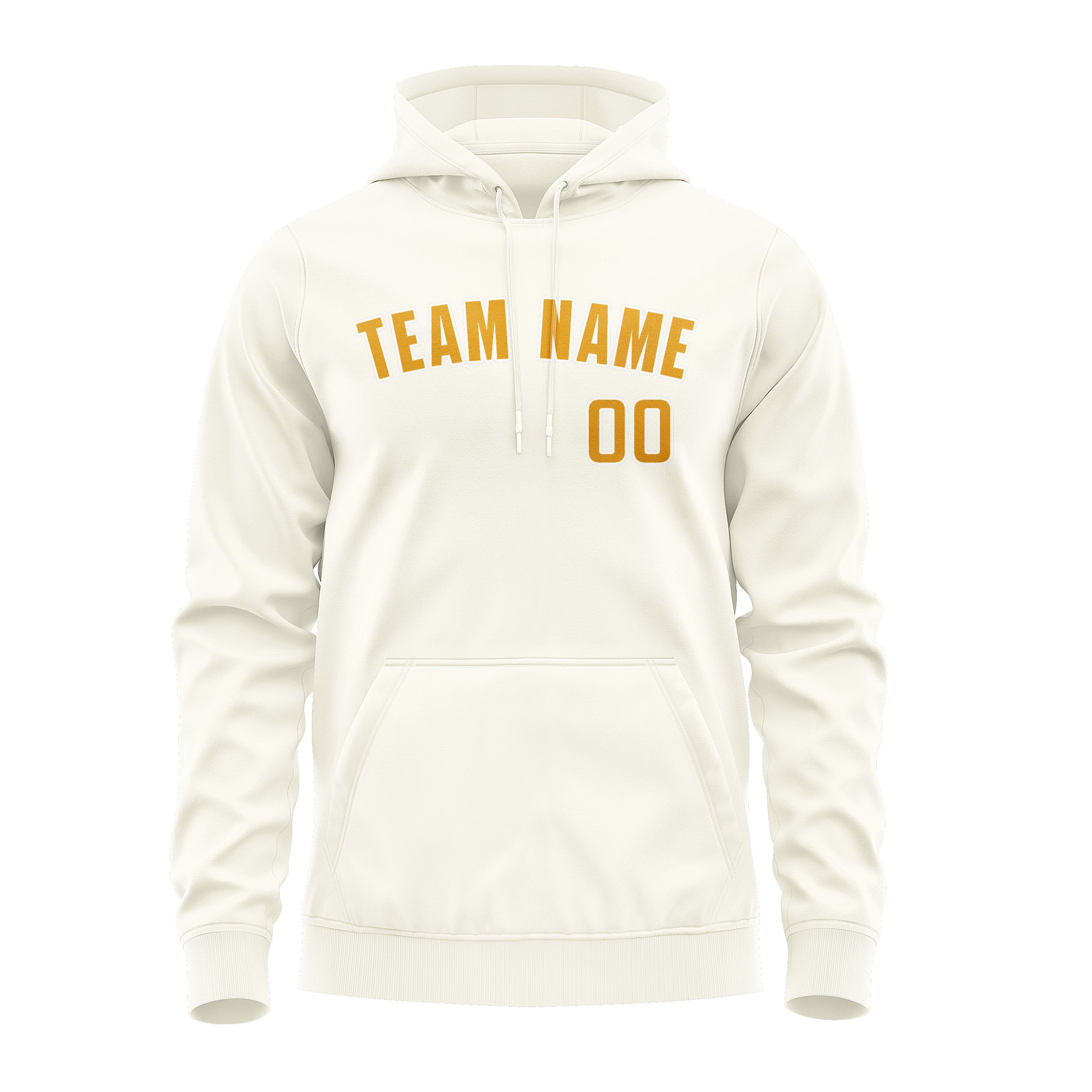 Maßgeschneidertes Beige Gelb Hoodie