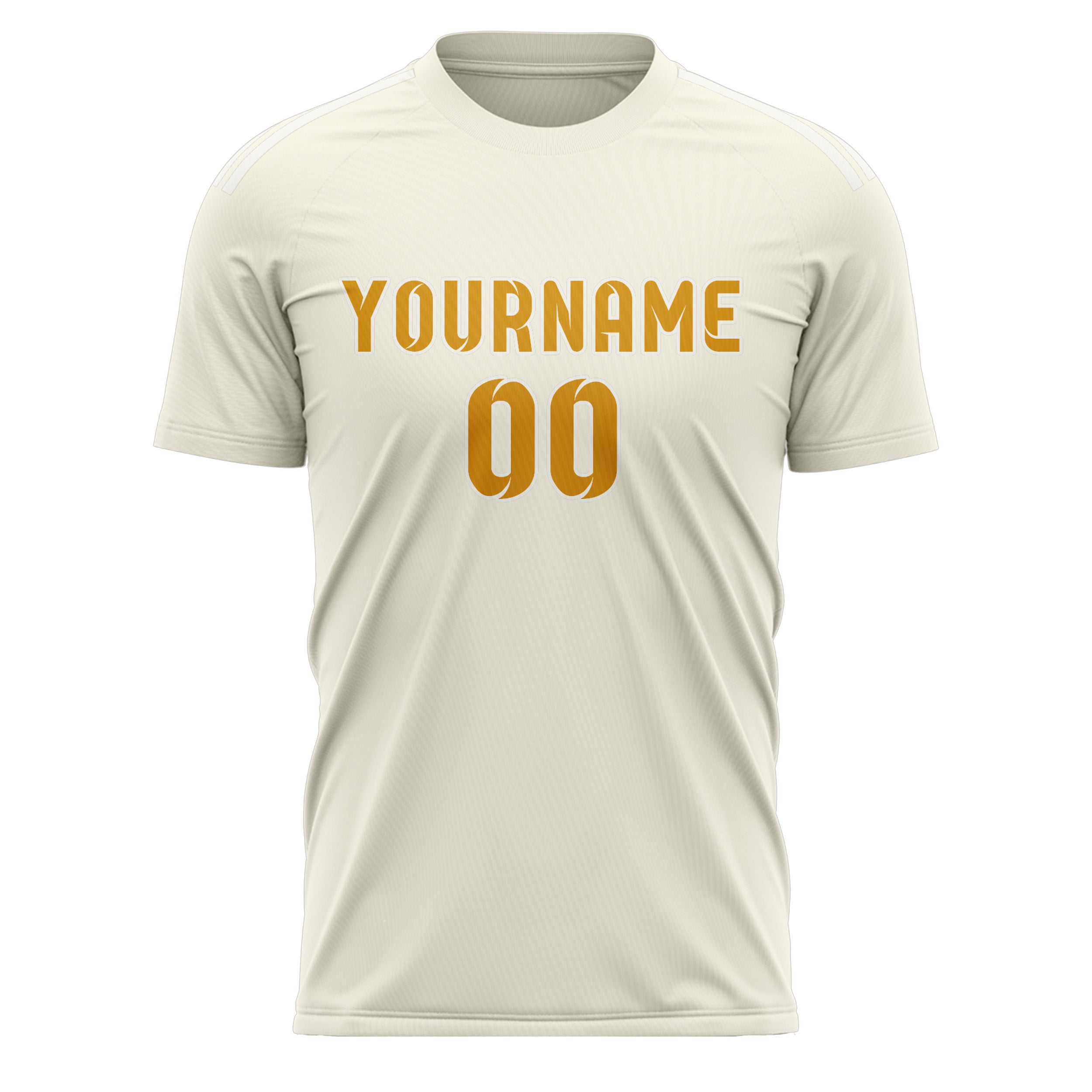 Benutzerdefiniertes Professionelles Beige Gelb Fußballtrikot