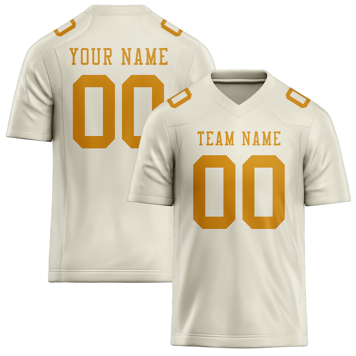 Maillot de rugby professionnel personnalisé beige jaune