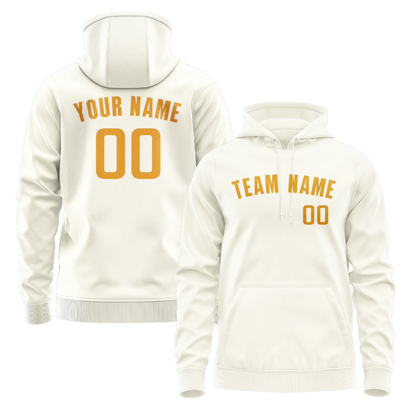 Maßgeschneidertes Beige Gelb Hoodie