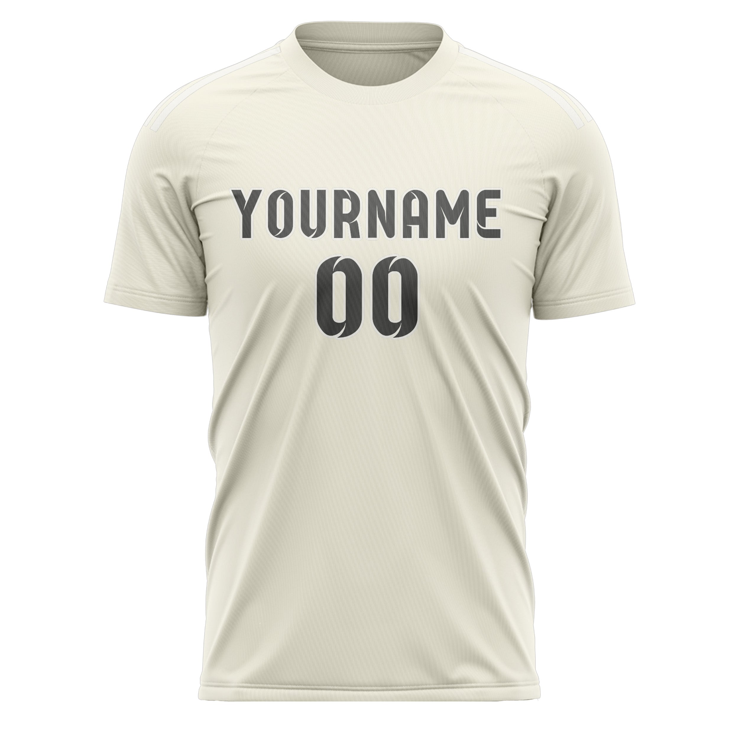 Benutzerdefiniertes Professionelles Beige Dunkelgrau Fußballtrikot